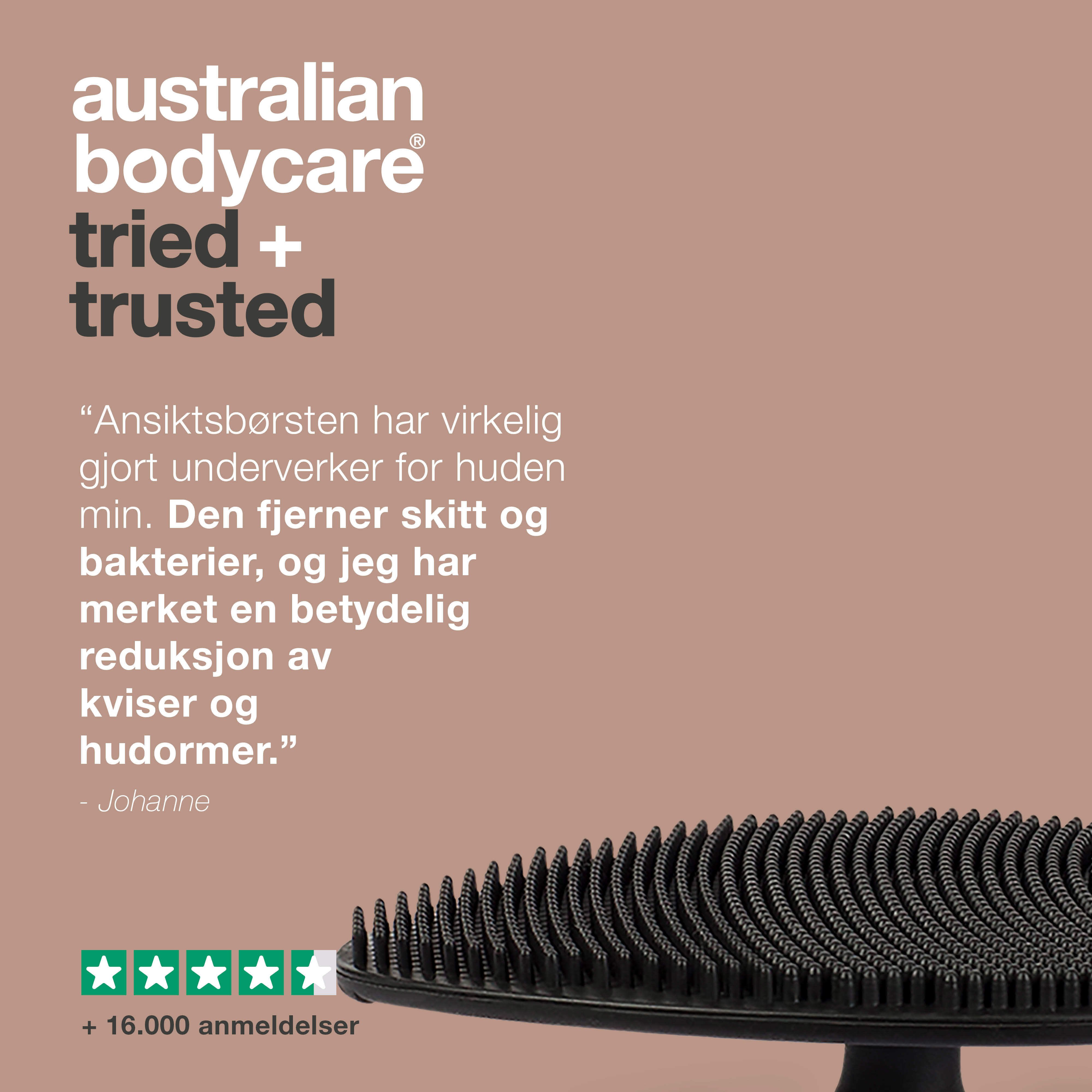 Australian Bodycare Face Scrubber, Svart, 1 stk.