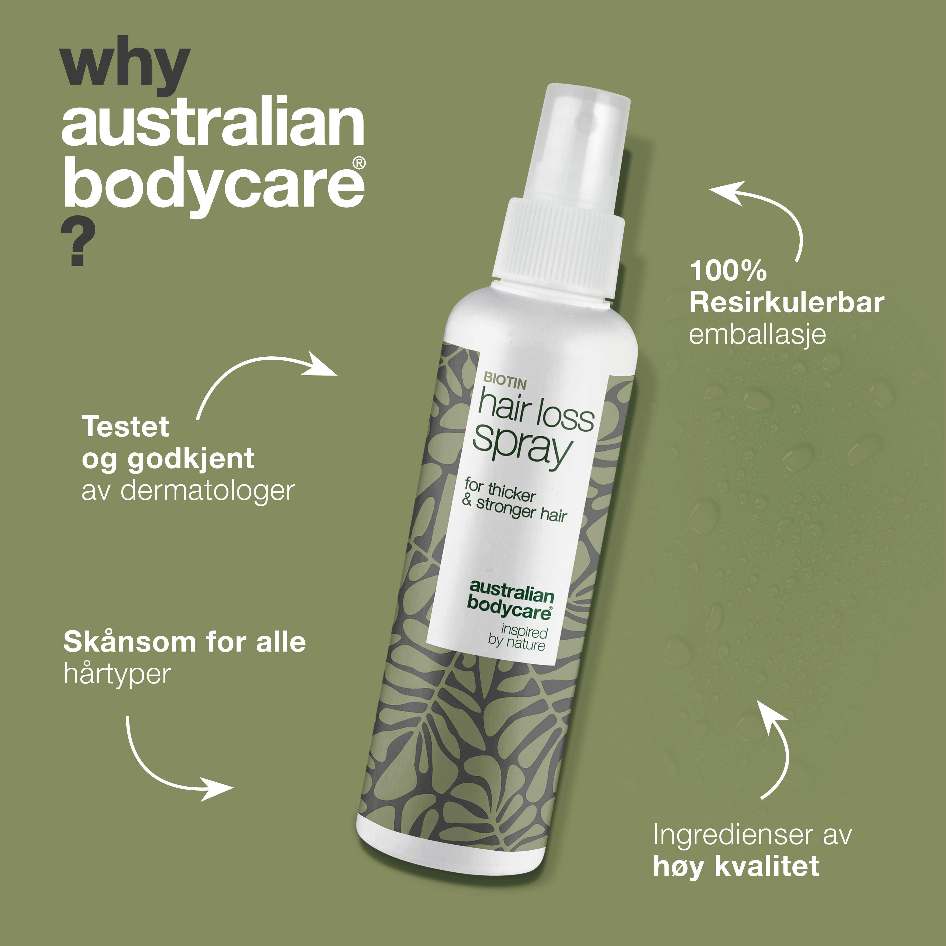 Australian Bodycare Hair Loss Spray, 150 ml