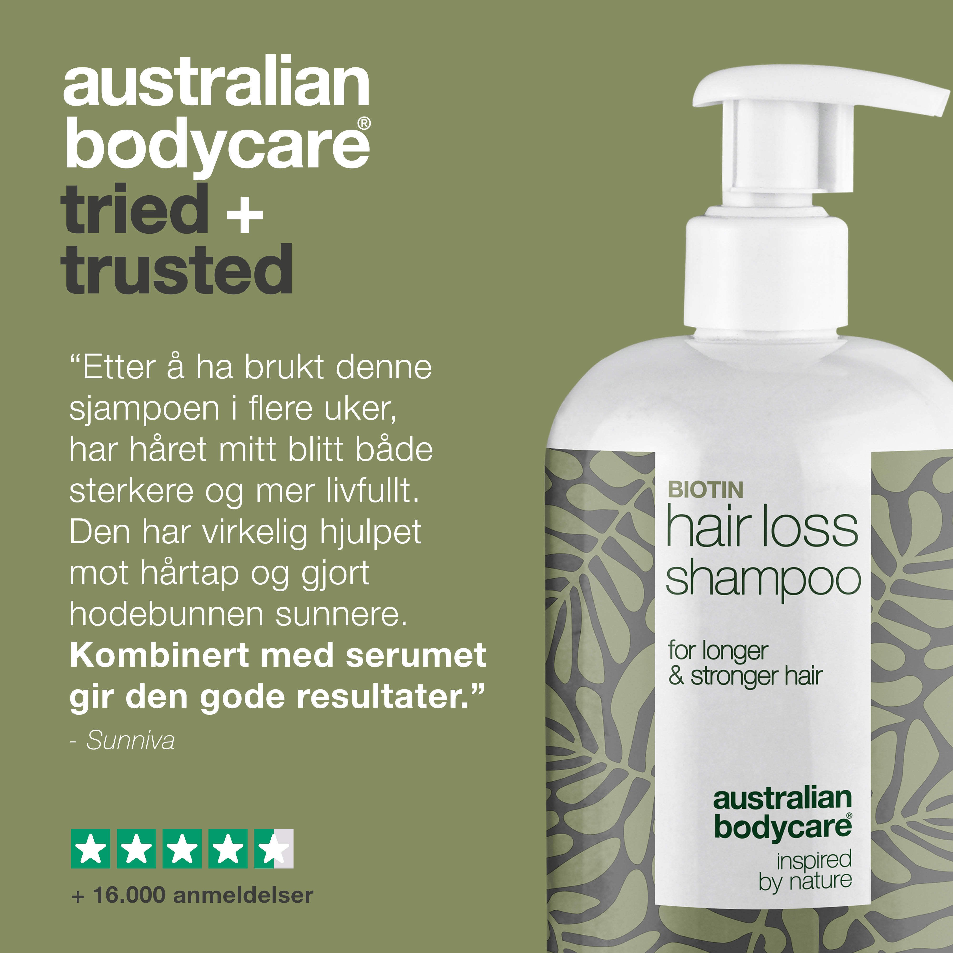 Australian Bodycare Hair Loss Wash Shampoo, 500 ml