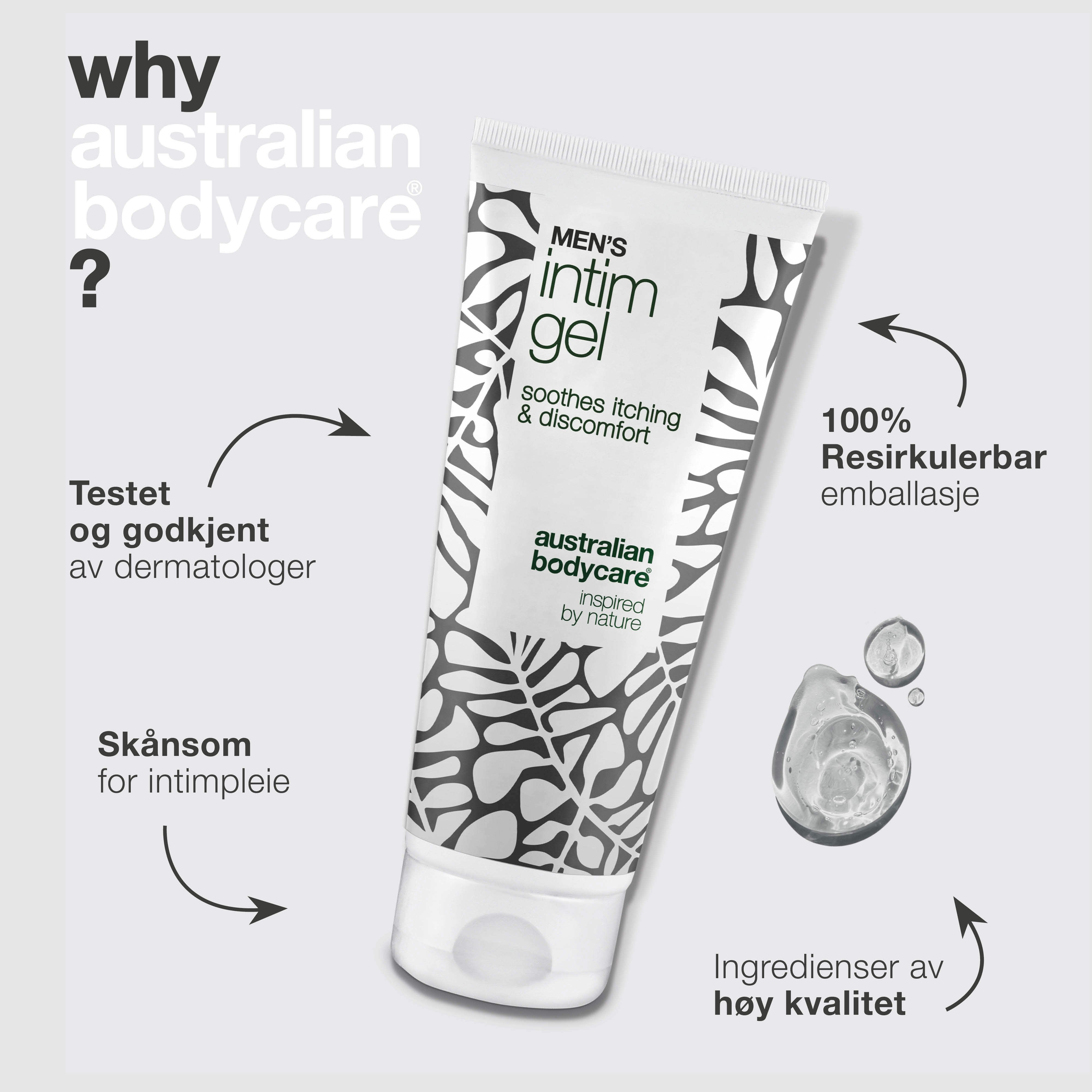 Australian Bodycare Men's Intimate Gel, 100 ml