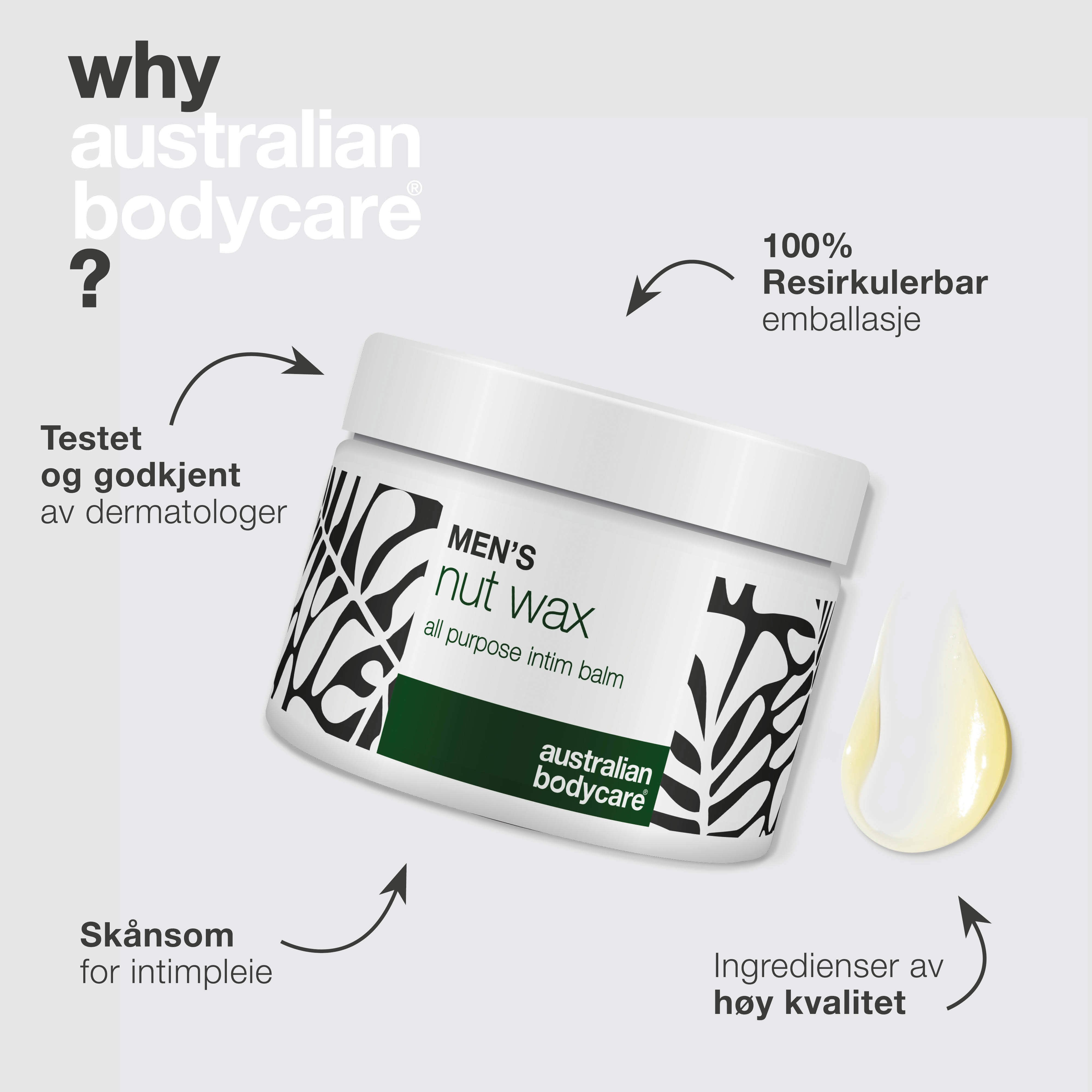 Australian Bodycare Men's Nut Wax All Purpose Intim Balm, 50 ml