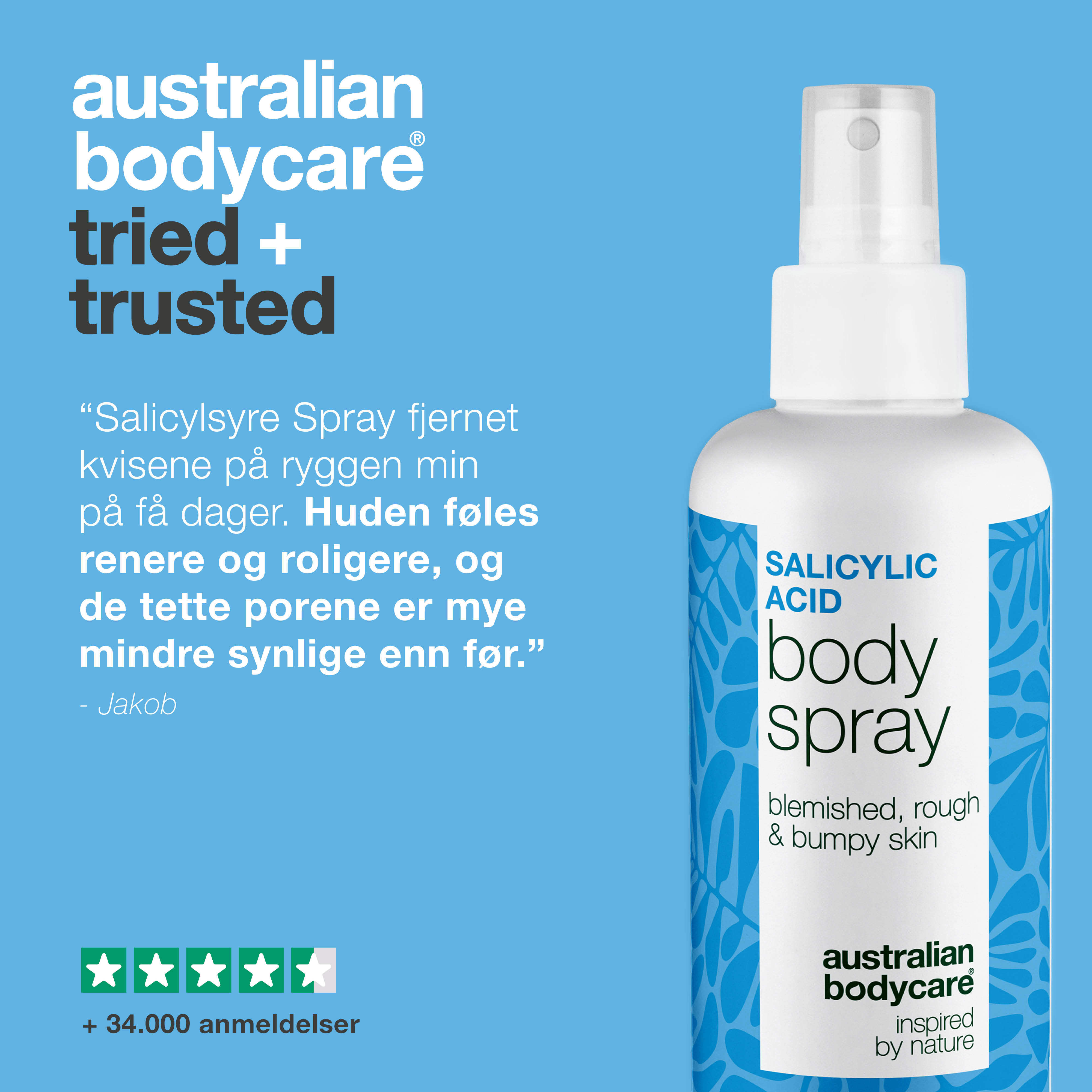 Australian Bodycare Salicylic Acid Body Spray, 250 ml