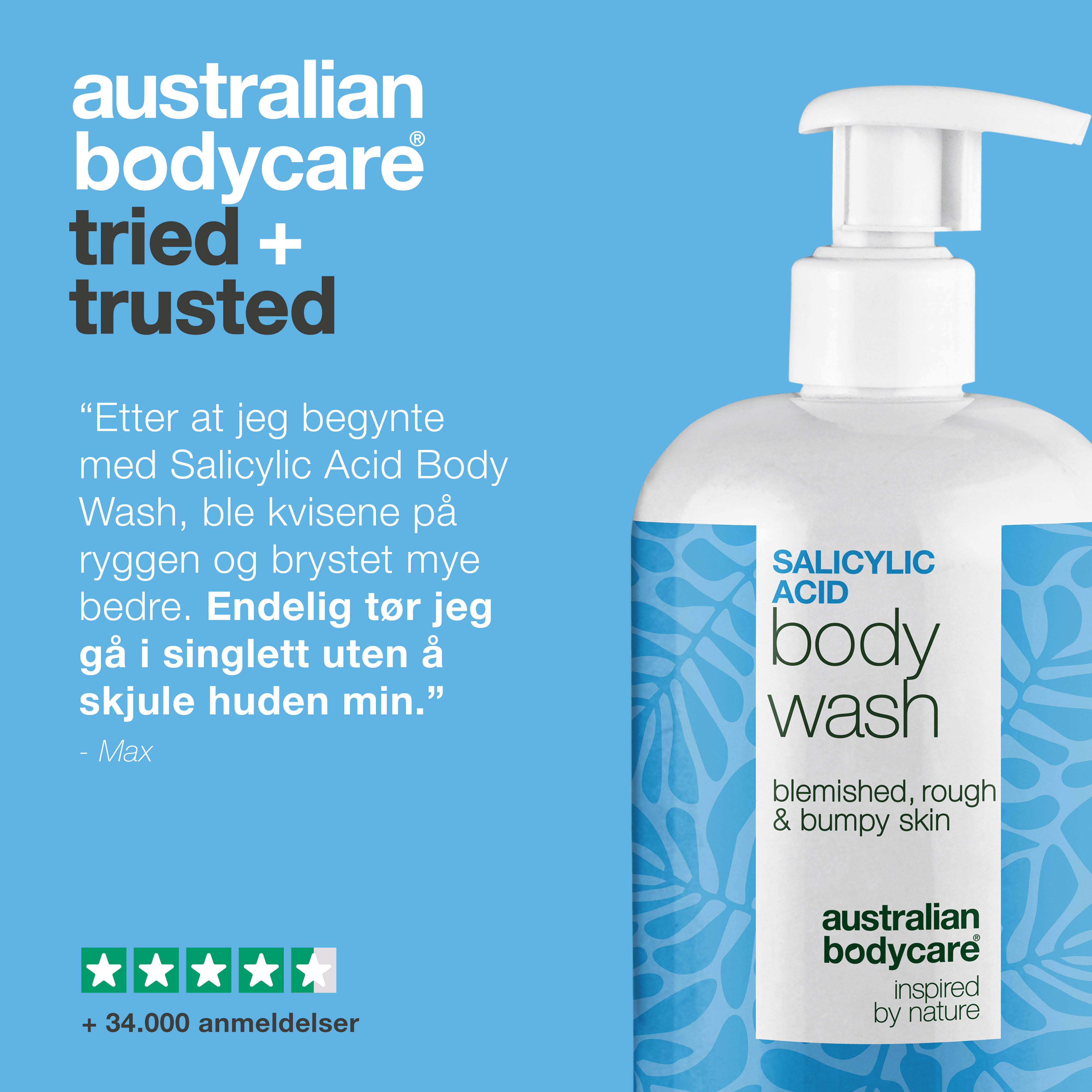 Australian Bodycare Salicylic Acid Body Wash, 500 ml