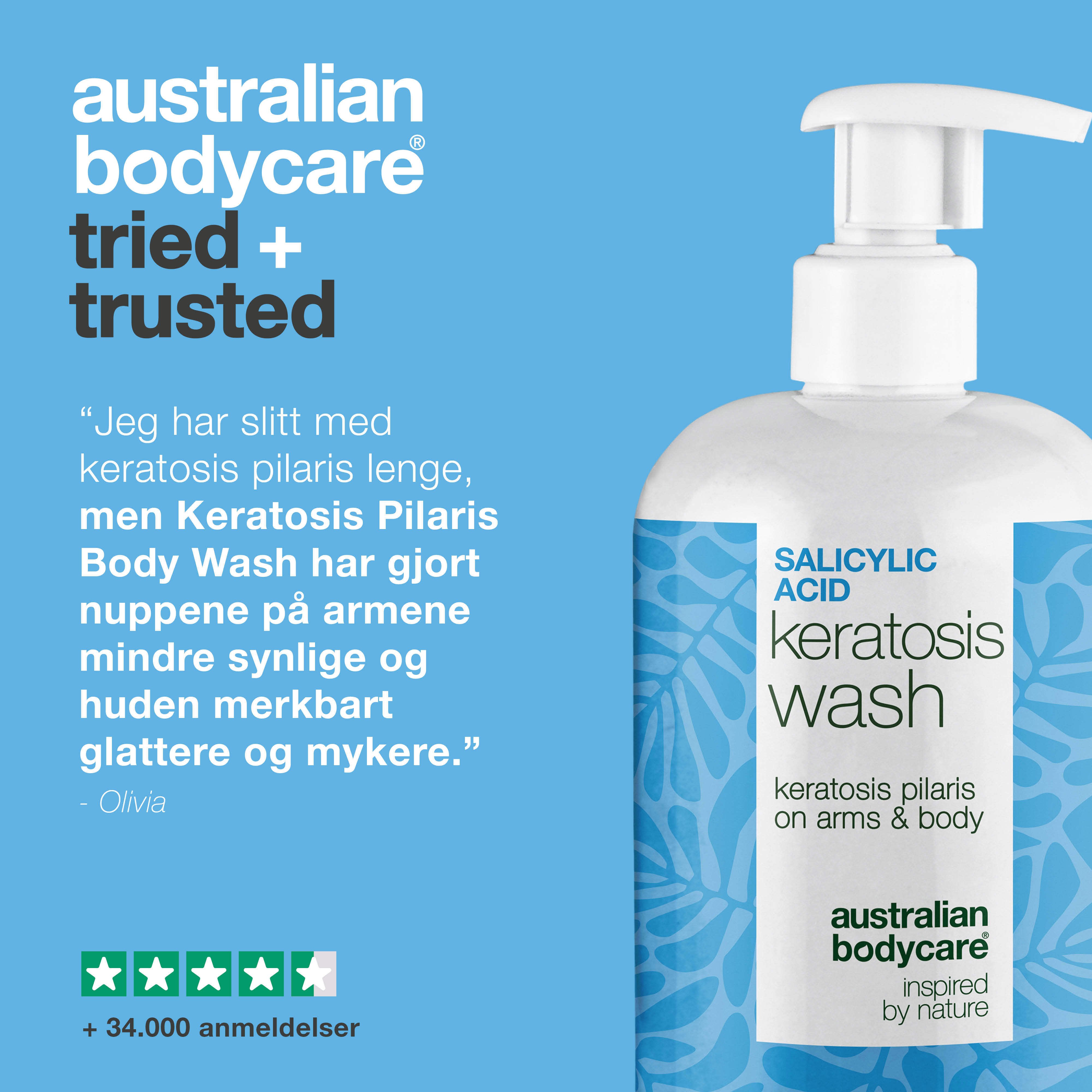 Australian Bodycare Salicylic Acid Keratosis Wash, 500 ml