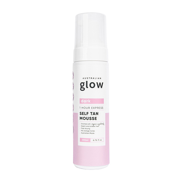 Australian Glow One Hour Express Dark Self Tan Mousse, 200 ml