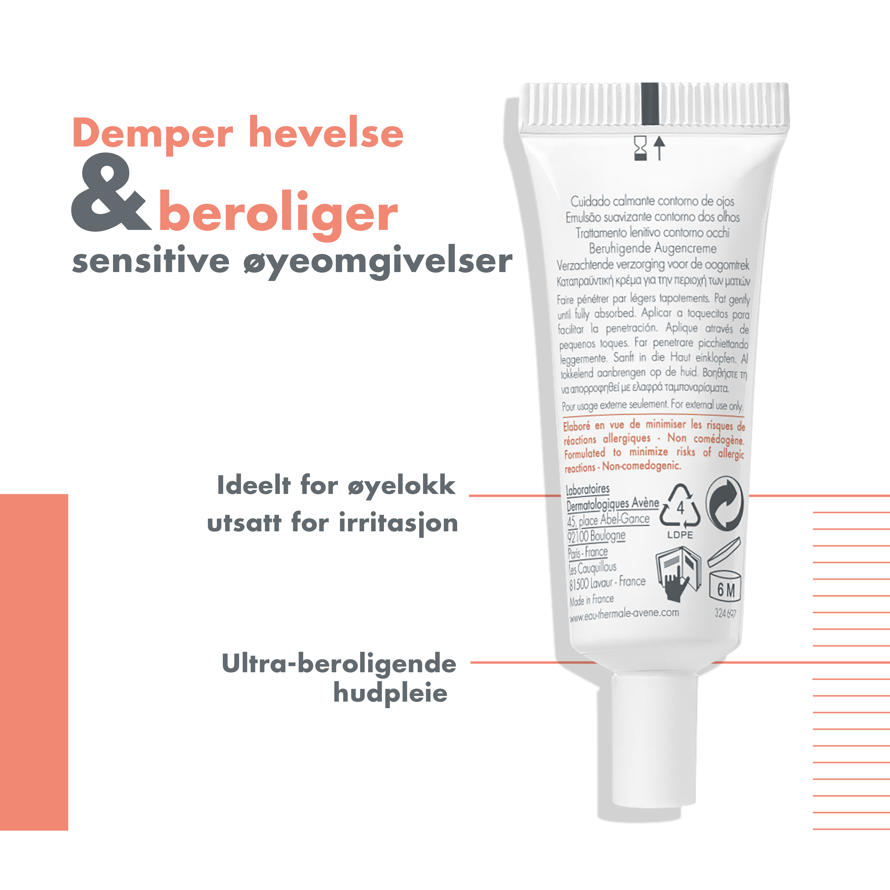 Avène Soothing Eye Contour Cream, 10 ml