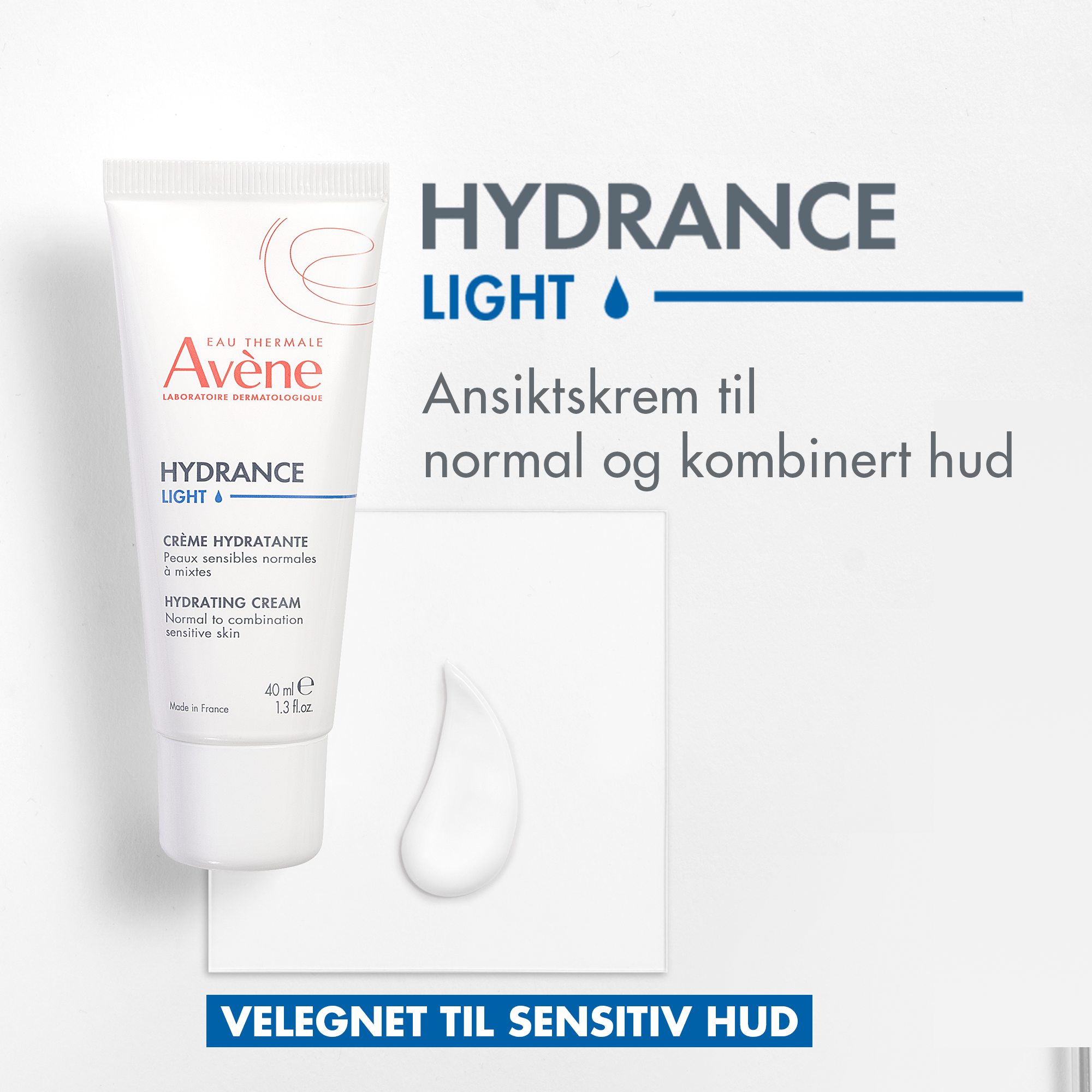 Avène Hydrance Light Cream Dagkrem, 40 ml