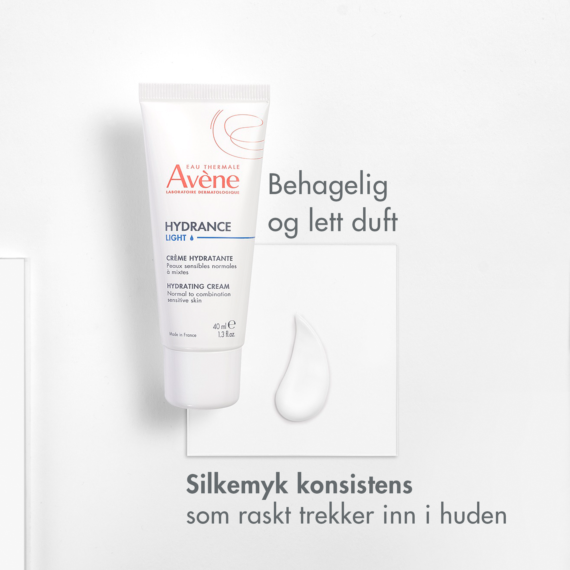 Avène Hydrance Light Cream Dagkrem, 40 ml