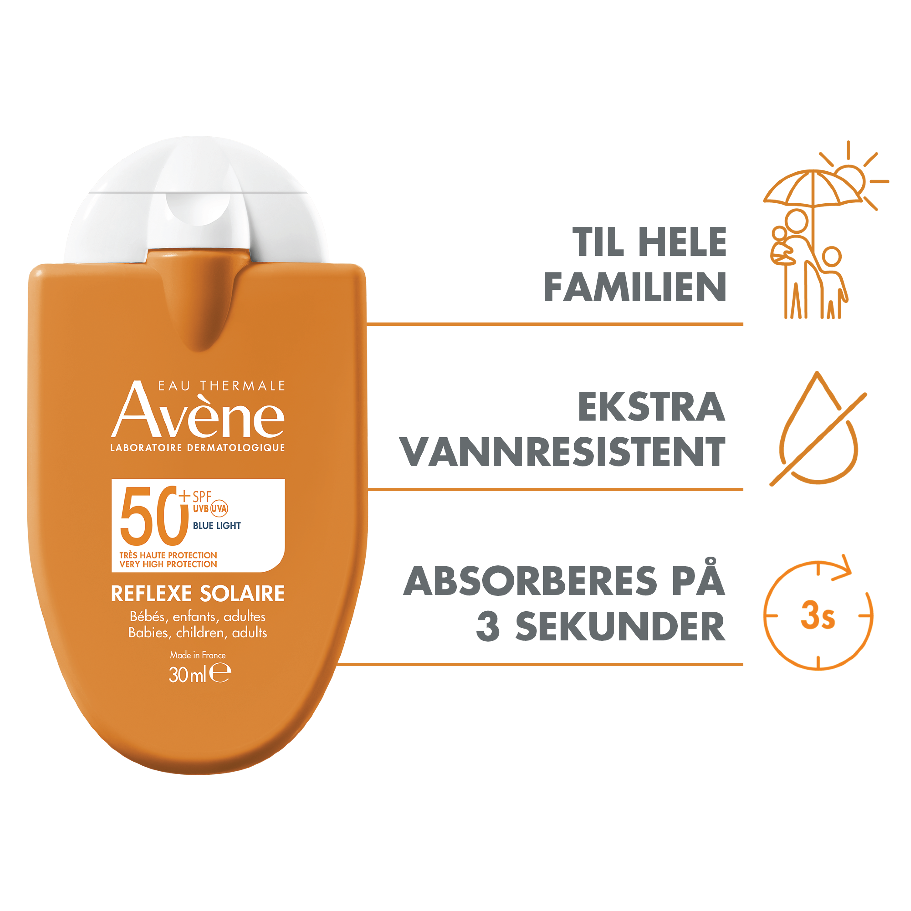 Avène Sun Reflexe SPF50+, 30 ml