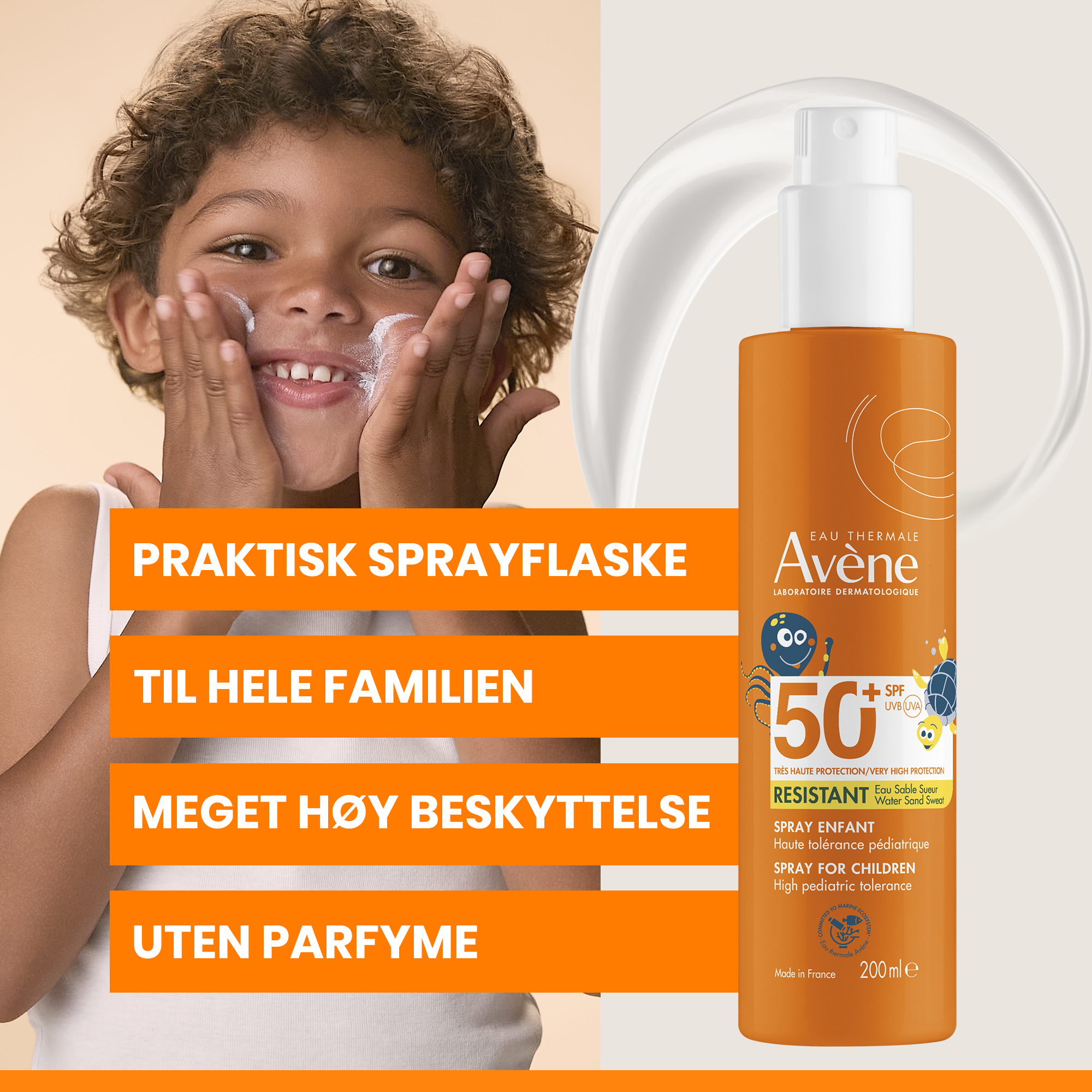 Avène Sun Spray Kids SPF50+, 200 ml
