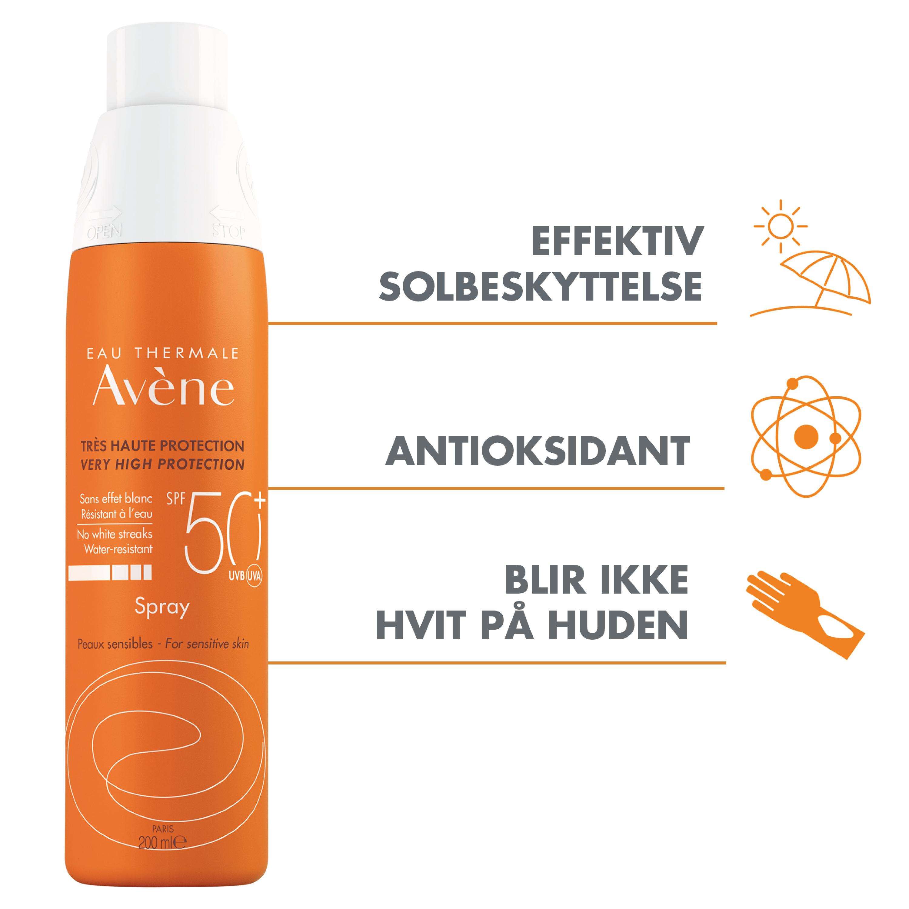 Avène Sun Spray SPF50+, 200 ml
