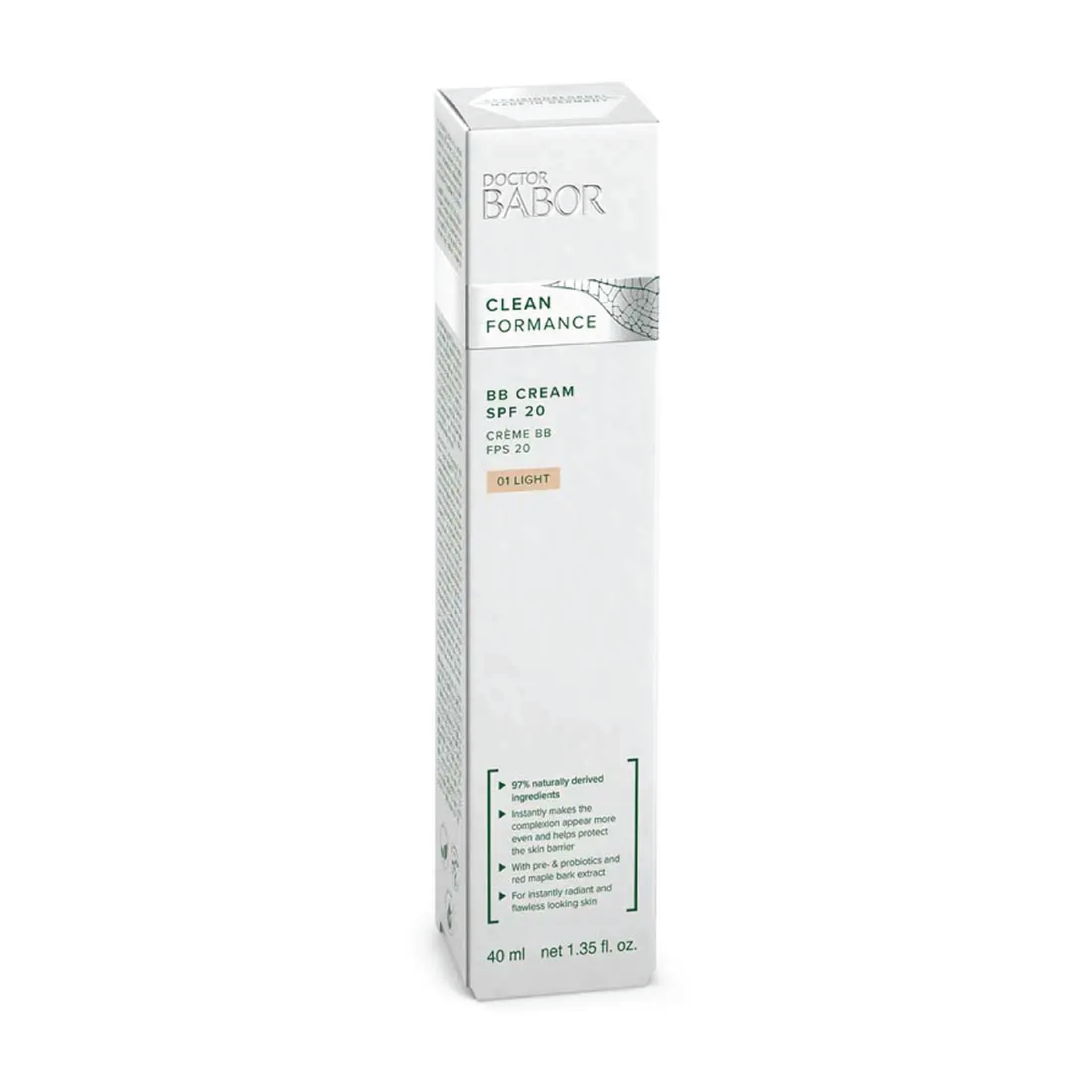 BABOR Microbiomic BB Cream 01 SPF 20, Light, 40 ml