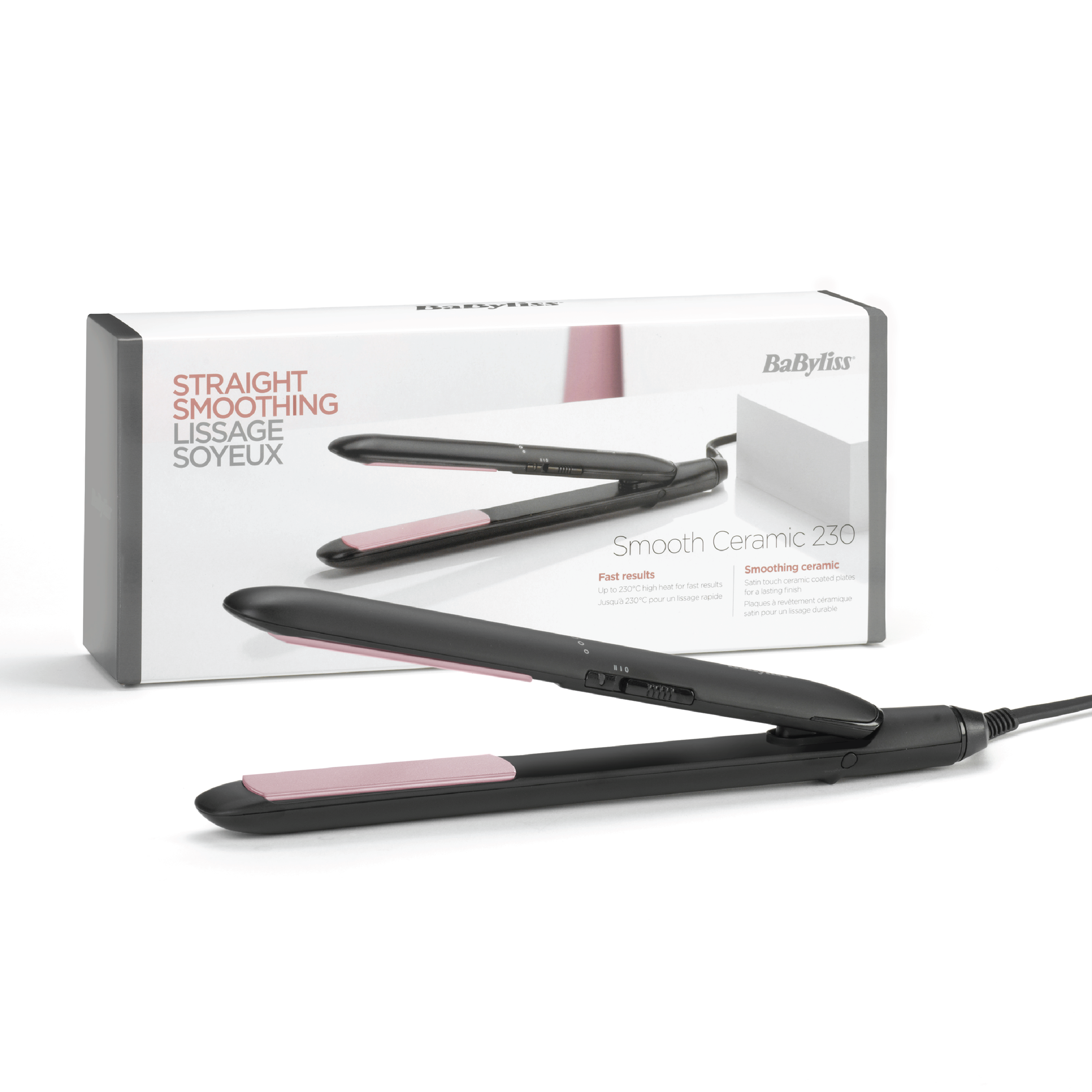 BaByliss Smooth Ceramic 230 Rettetang, 1 stk.