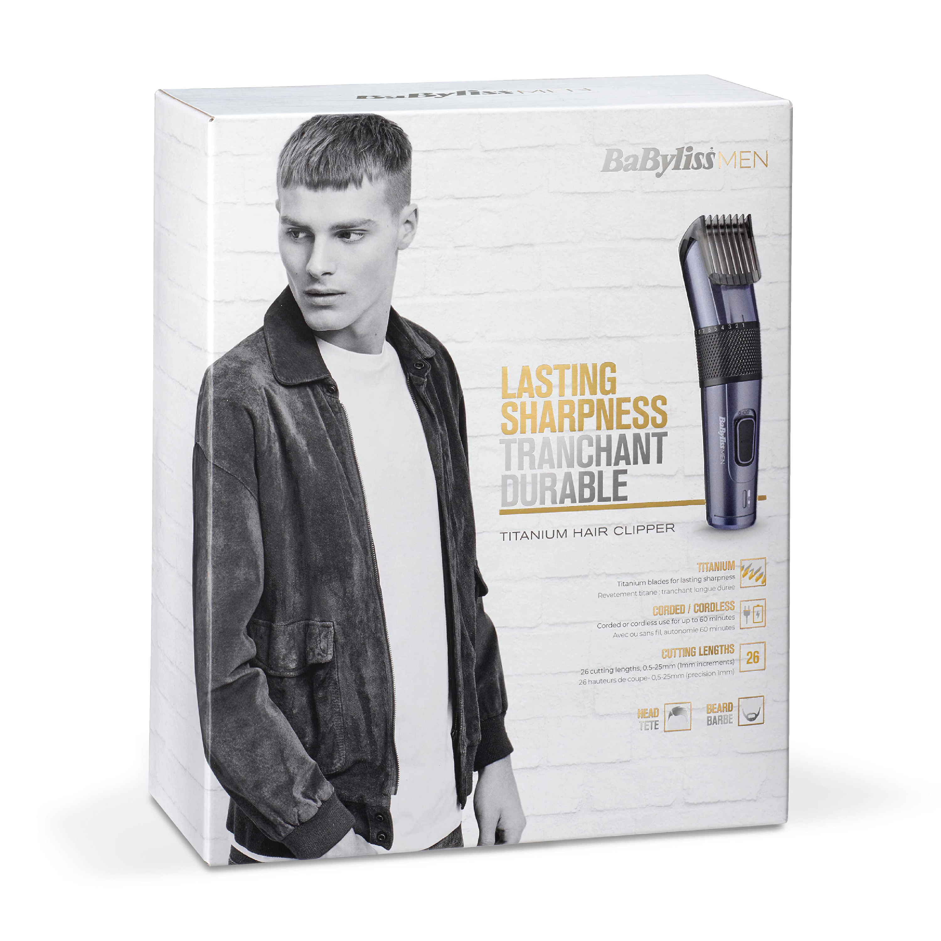 BaByliss Titanium Hair Clipper, 1 stk.