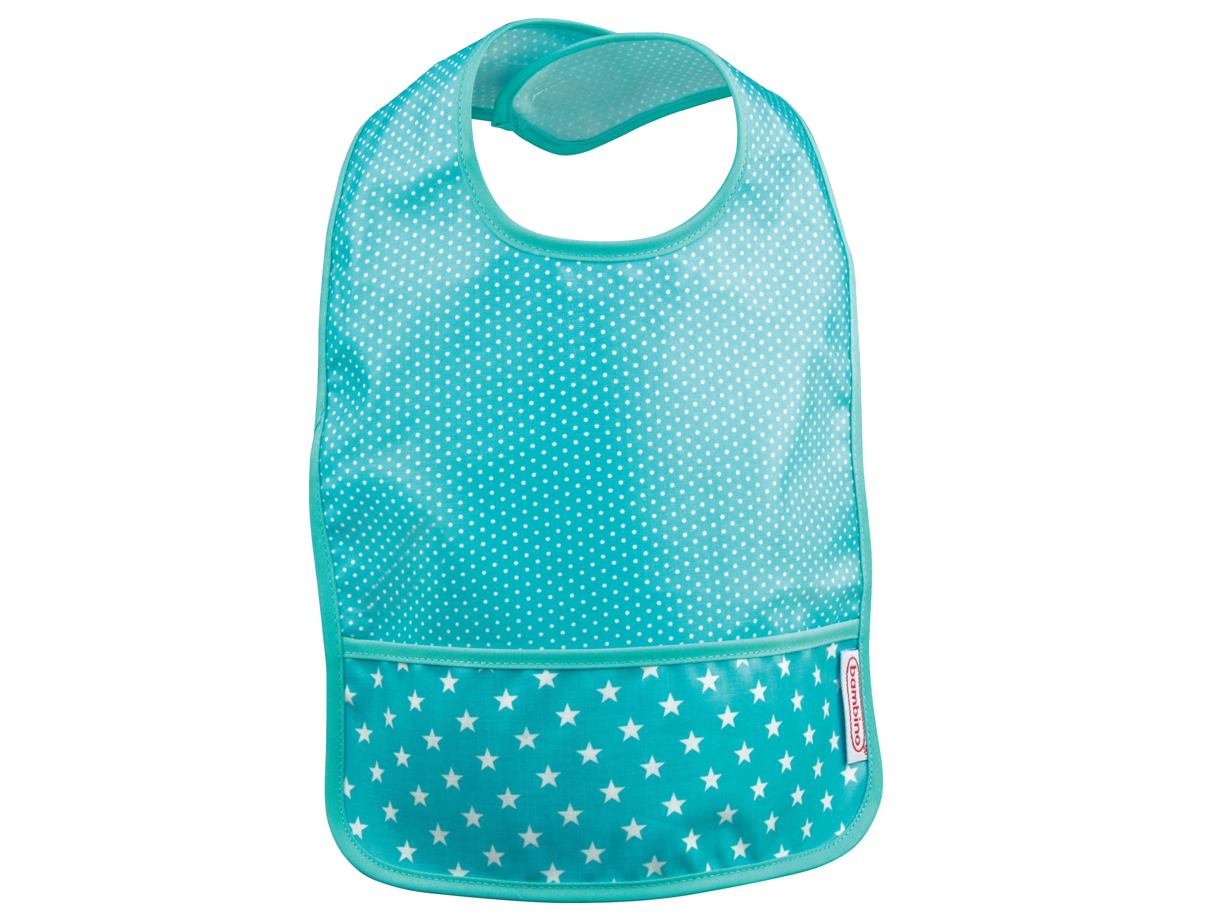 Bambino Easy Wipe Bib, Turkis, 1 stk.