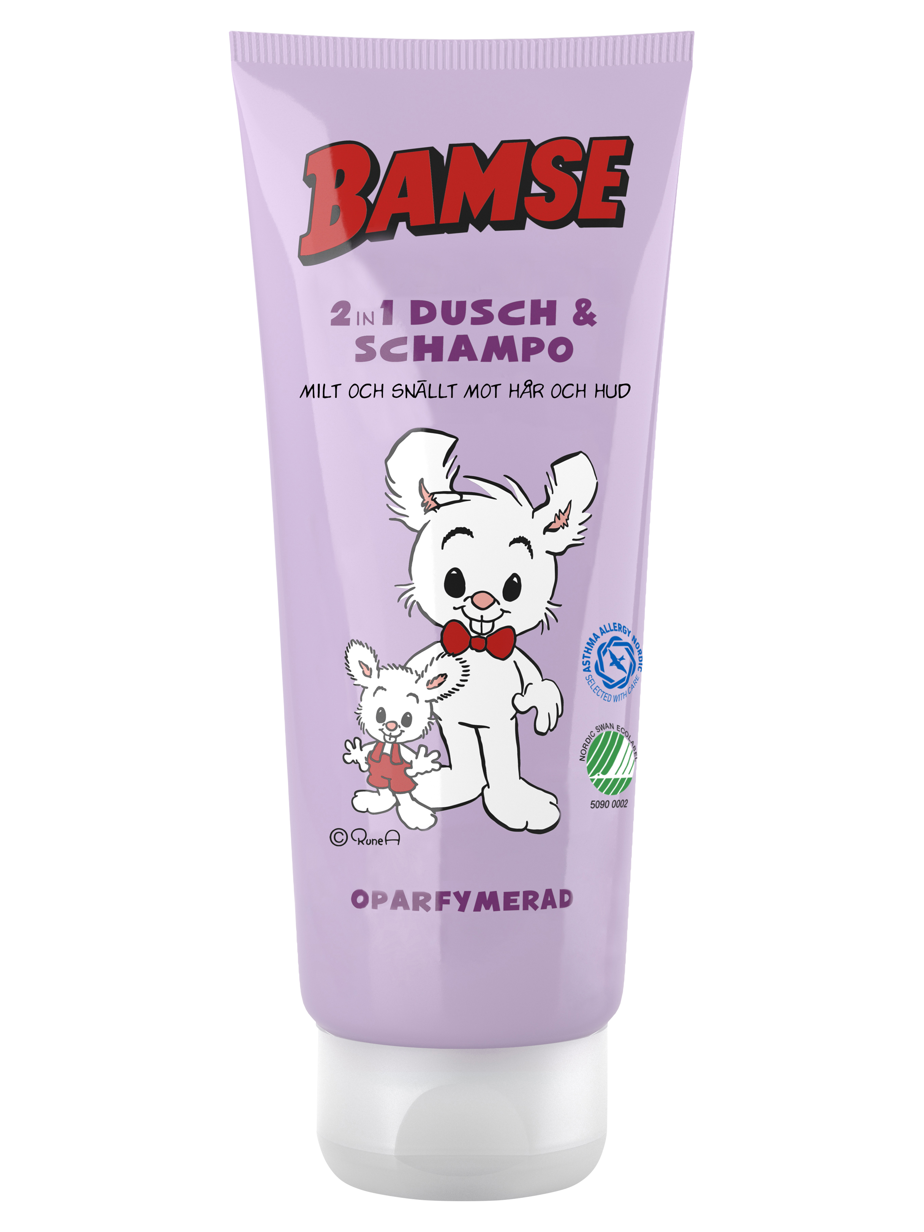 Bamse 2 in 1 Dusj & Shampoo, uten parfyme, 200 ml