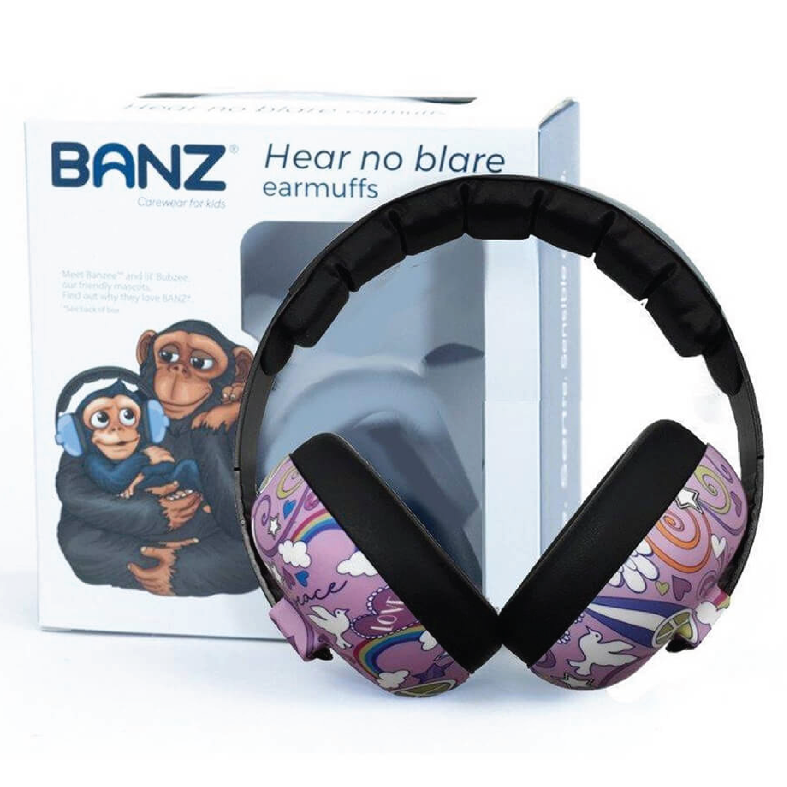 BANZ Hørselvern Baby, Peace Pink, 1 stk.