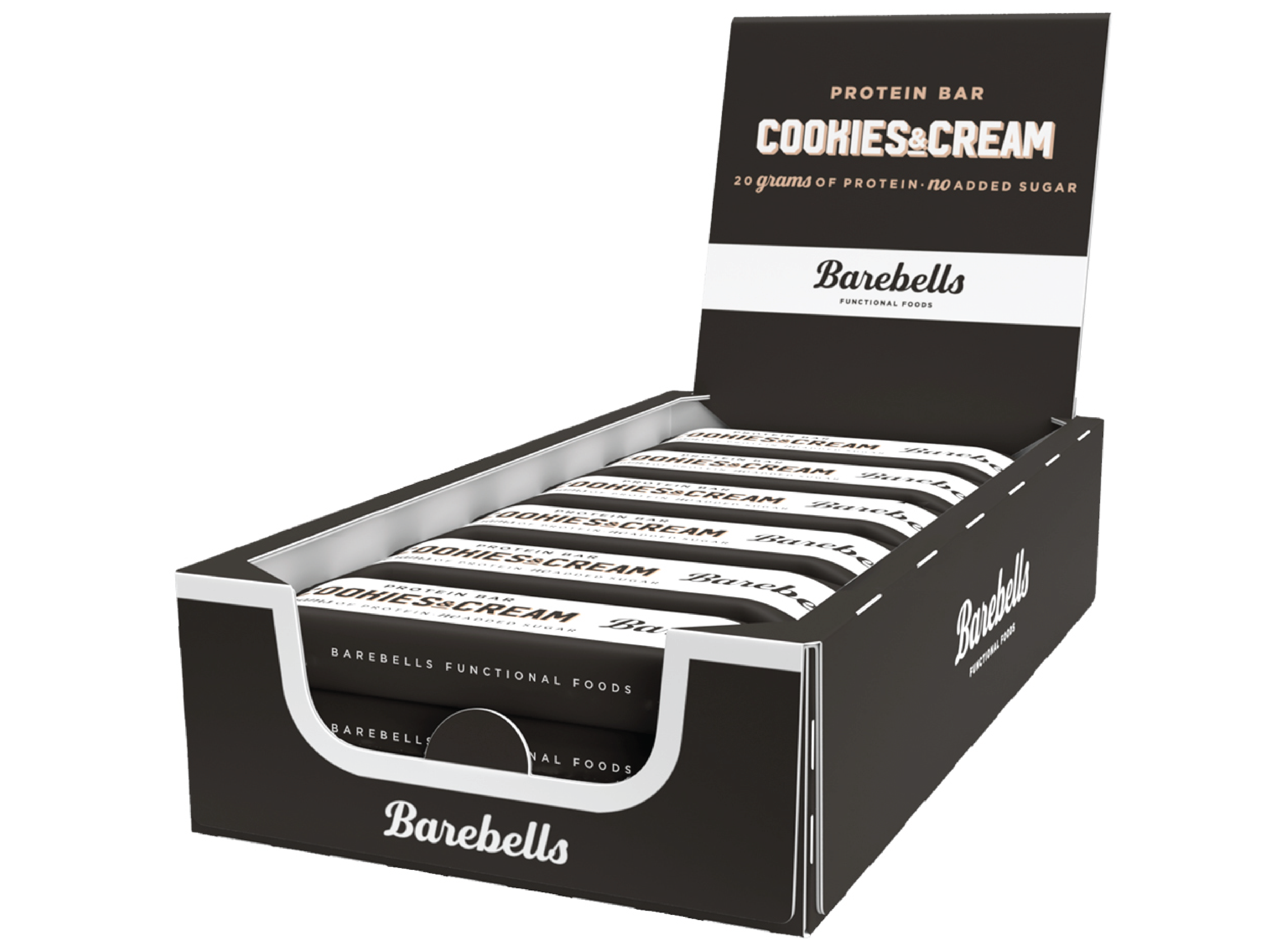 Barebells Cookies & Cream Protein Bar, 55 g x 12
