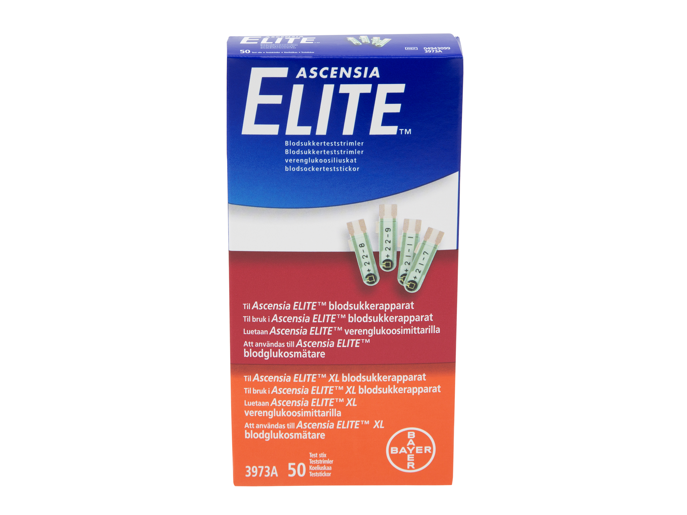 Bayer Ascensia elite strimmel, 50 stk.