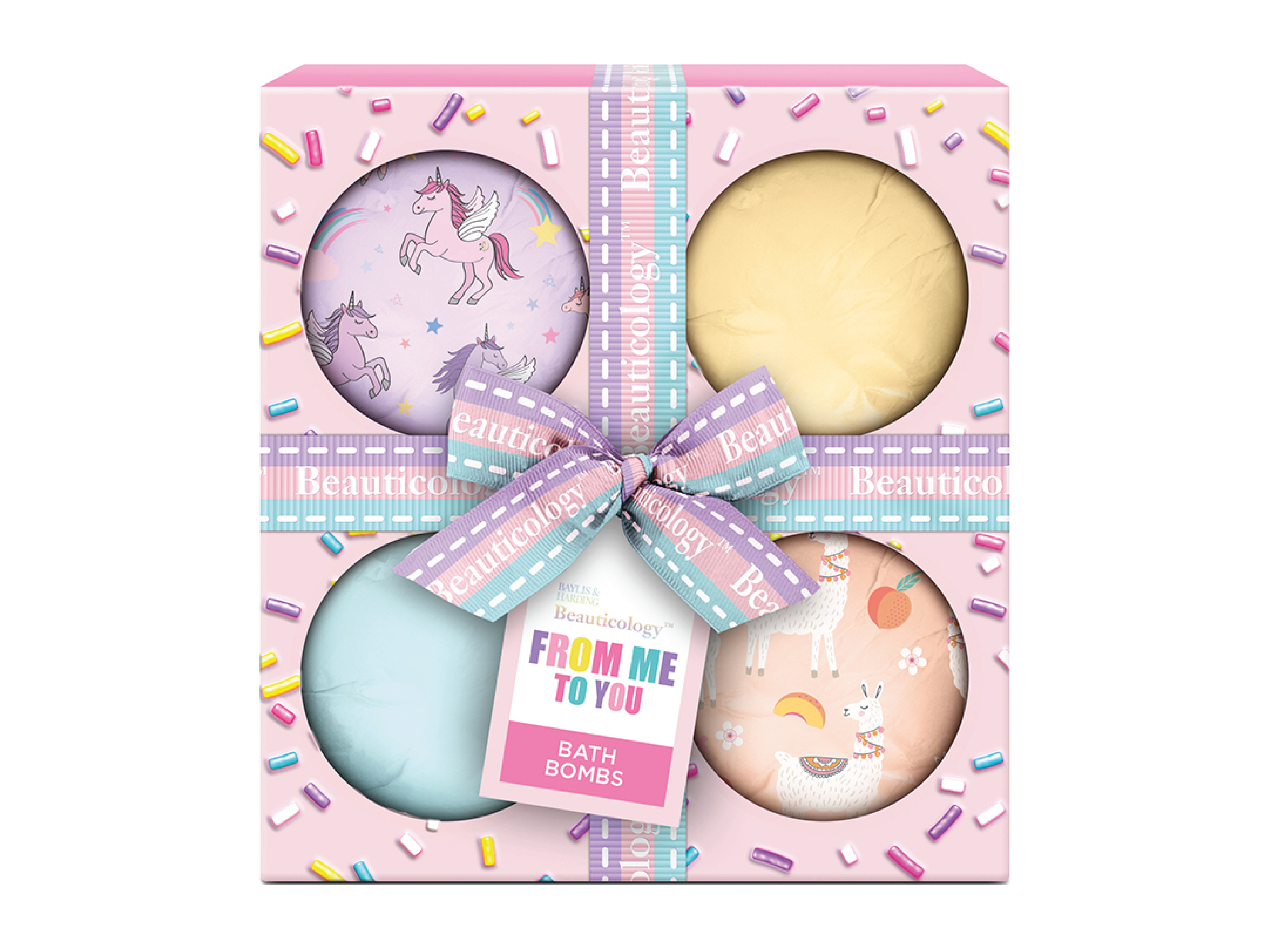 Baylis & Harding Beauticology Sprinkles 4 Bath Fizzer Set, Gavesett, 1 stk.