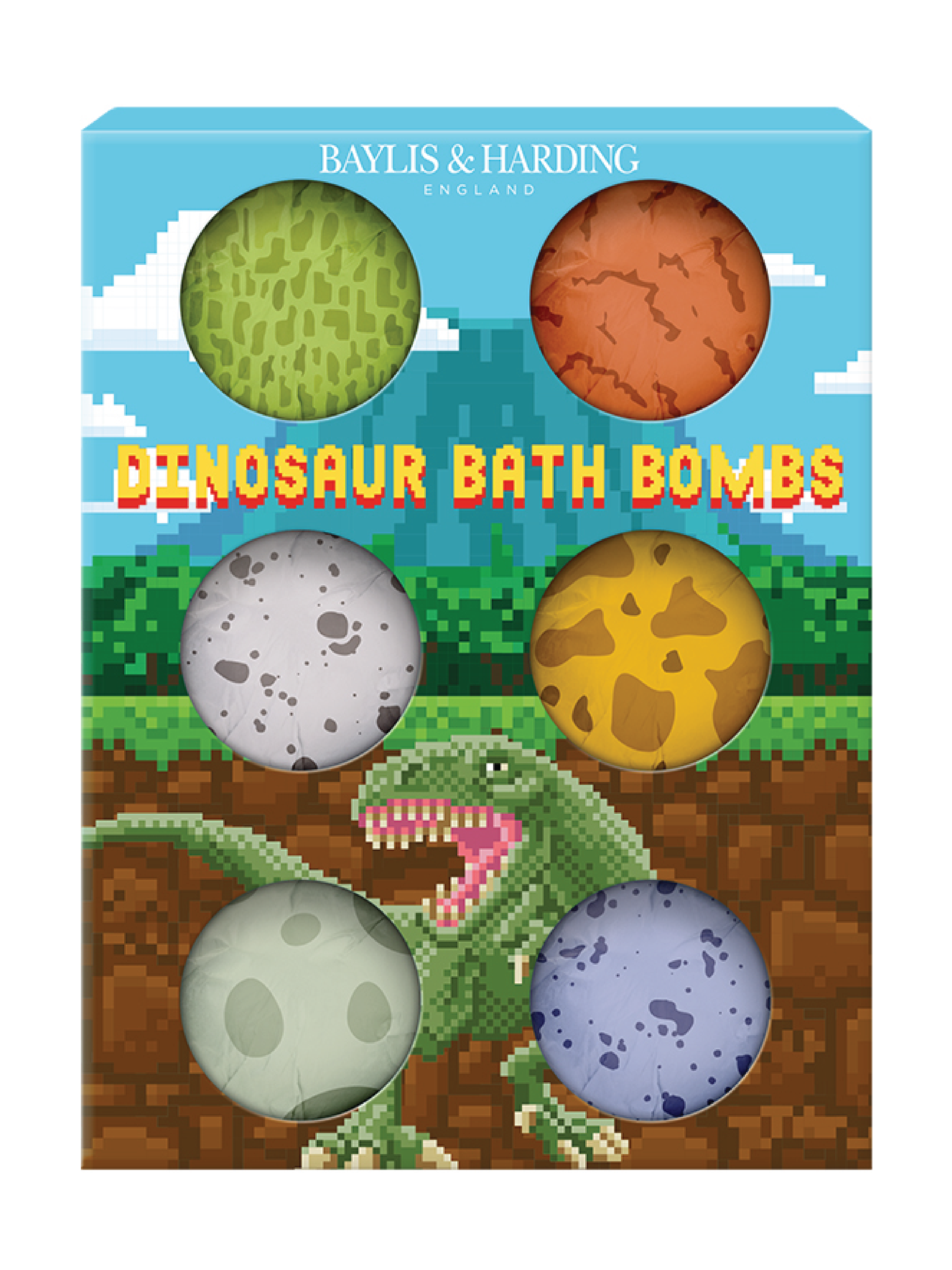 Baylis & Harding Dinosaur Bath Fizzer Set, 6 x 45 g, 1 sett