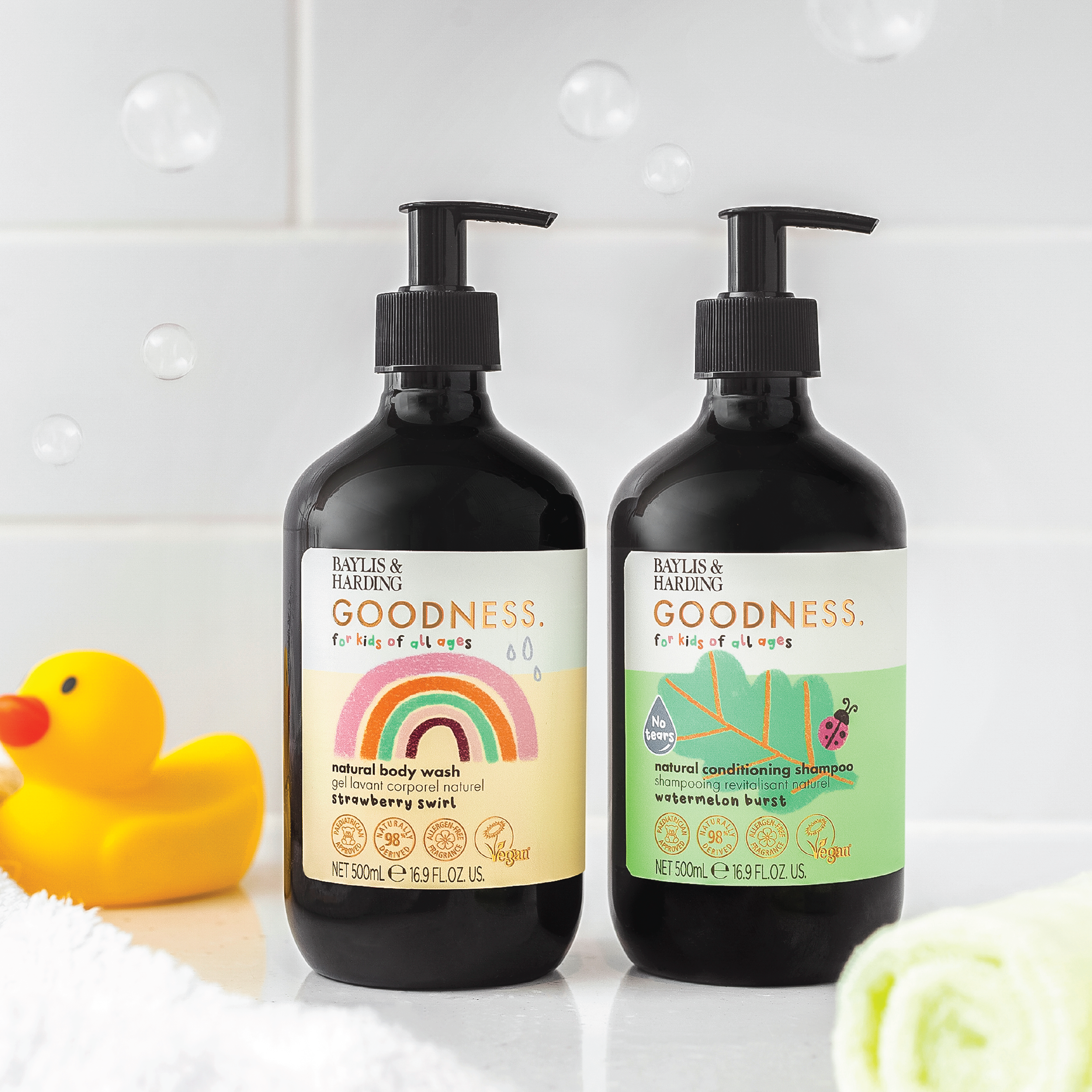 Baylis & Harding Goodness Kids Strawberry Swirl Body Wash, 500 ml