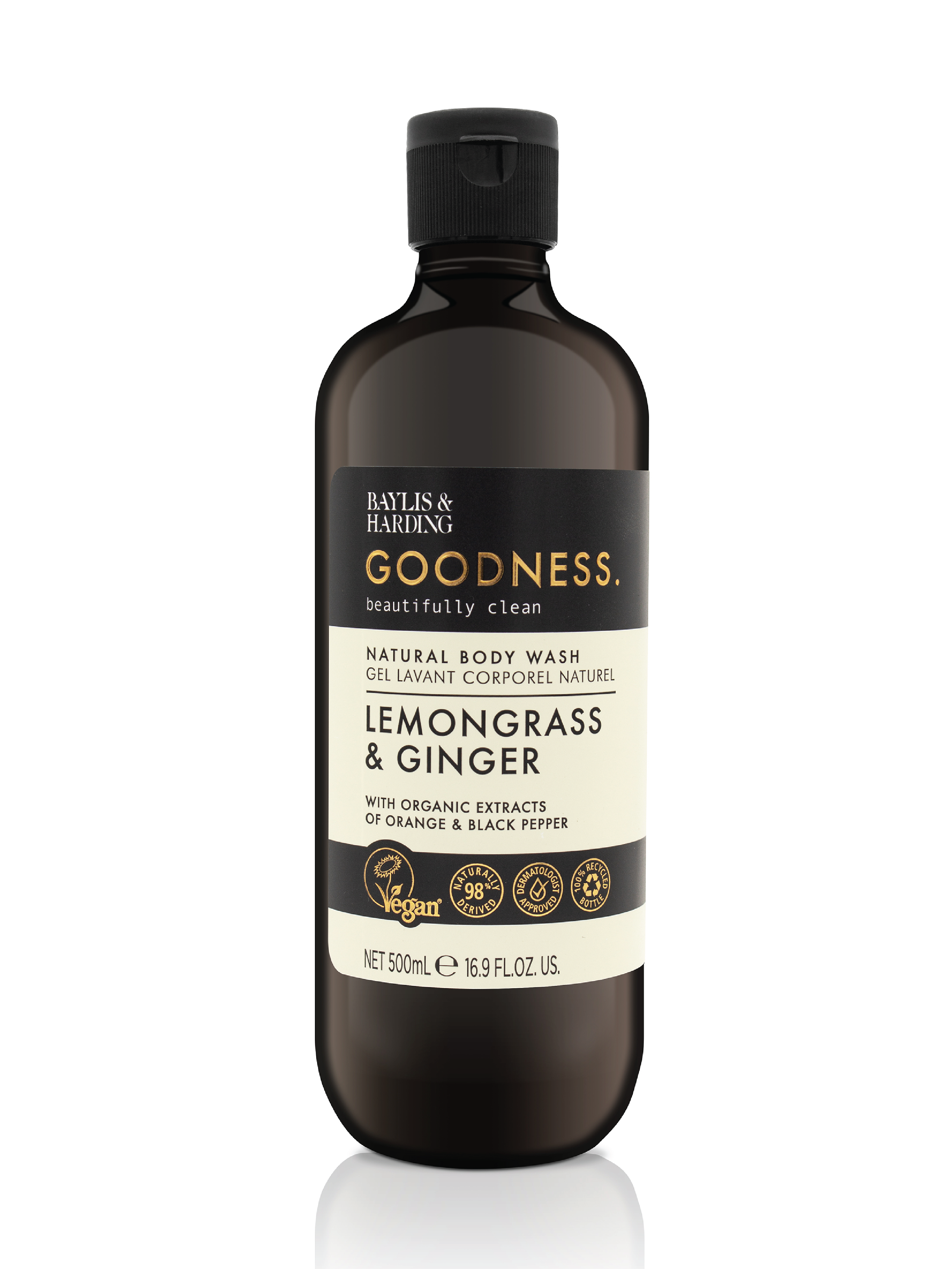 Baylis & Harding Goodness Lemongrass & Ginger Body Wash, 500 ml