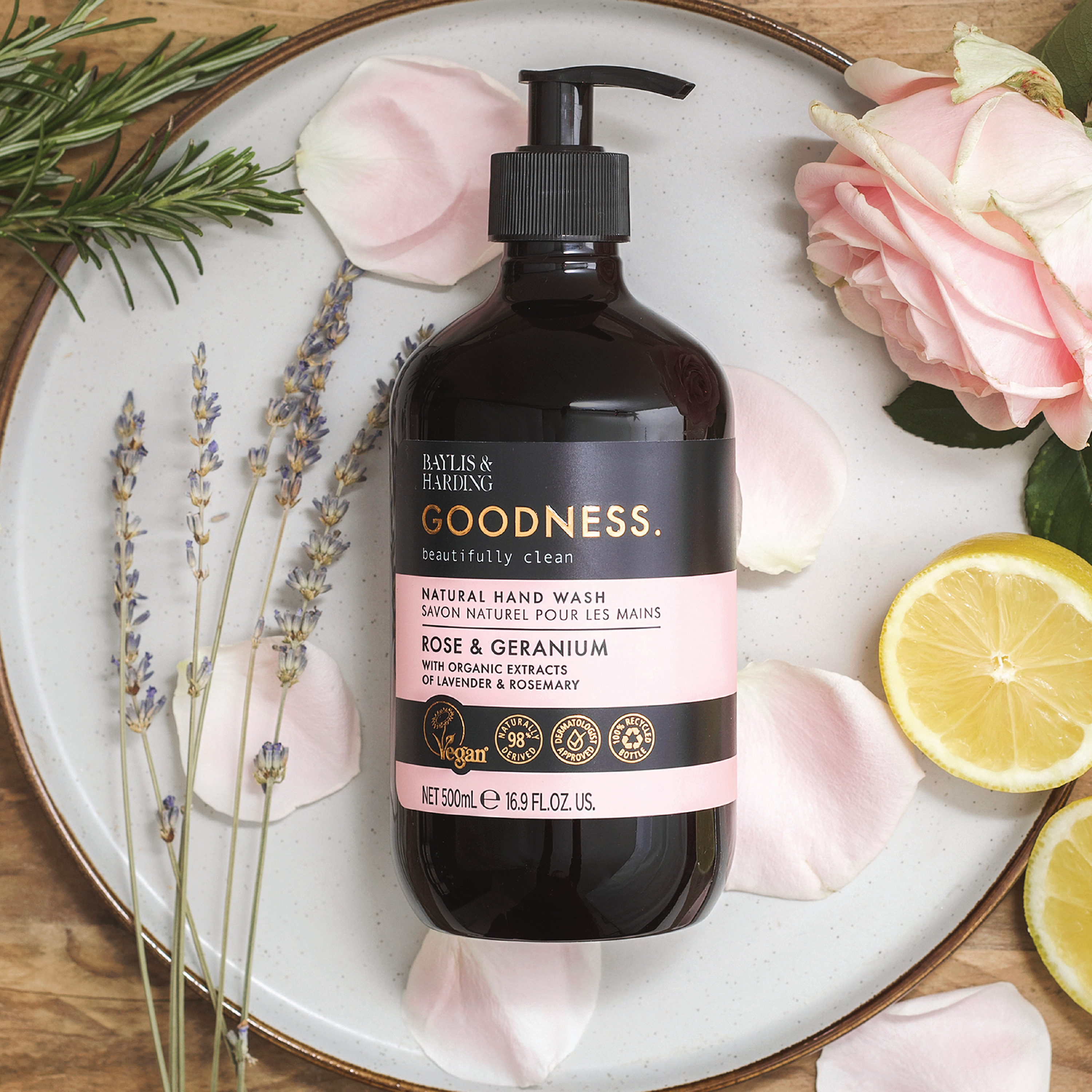 Baylis & Harding Goodness Rose & Geranium Hand Wash, 500 ml