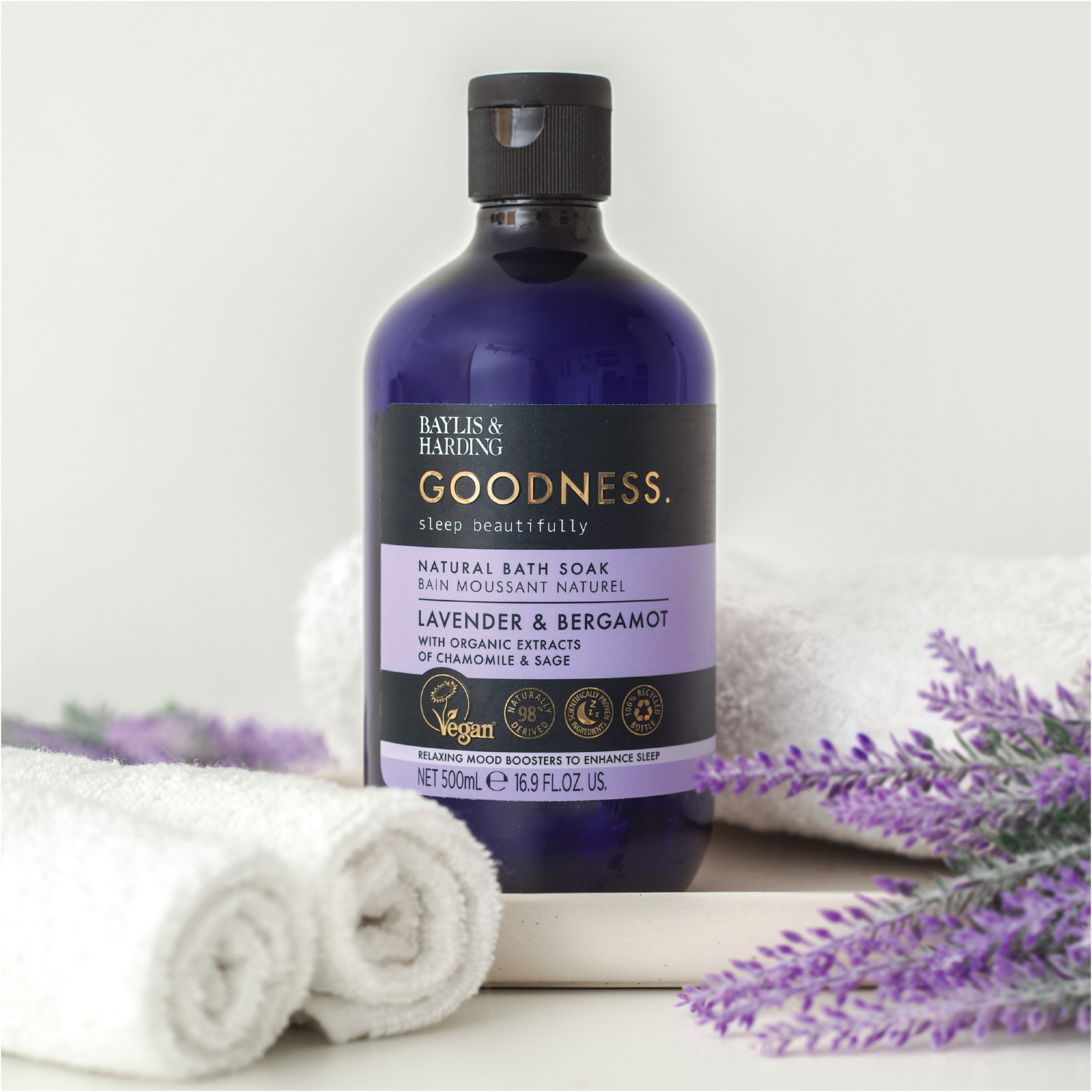 Baylis & Harding Goodness Sleep Lavender & Bergamot Bath Soak, 500 ml
