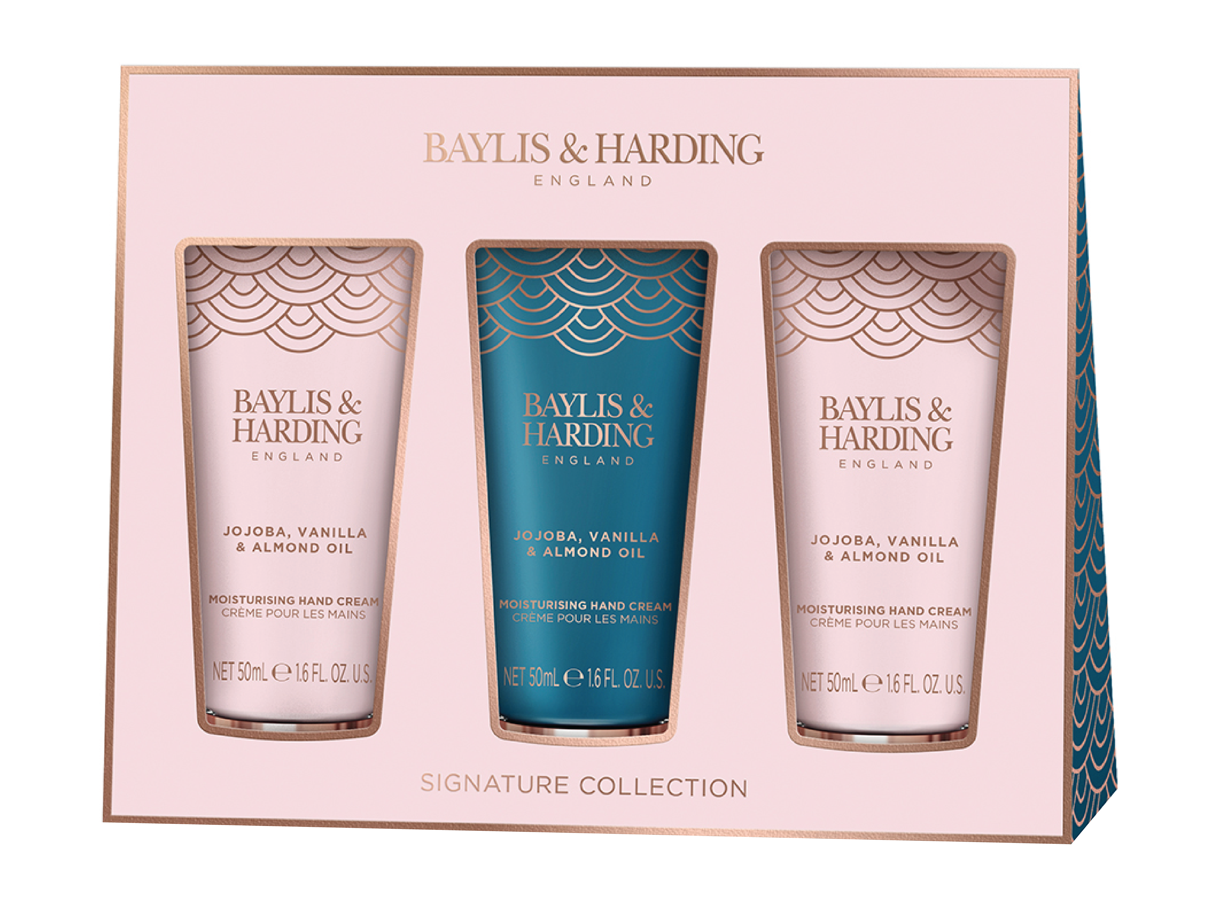 Baylis & Harding Jojoba, Vanilla & Almond Oil 3 Hand Cream Set, Gavesett, 1 stk.