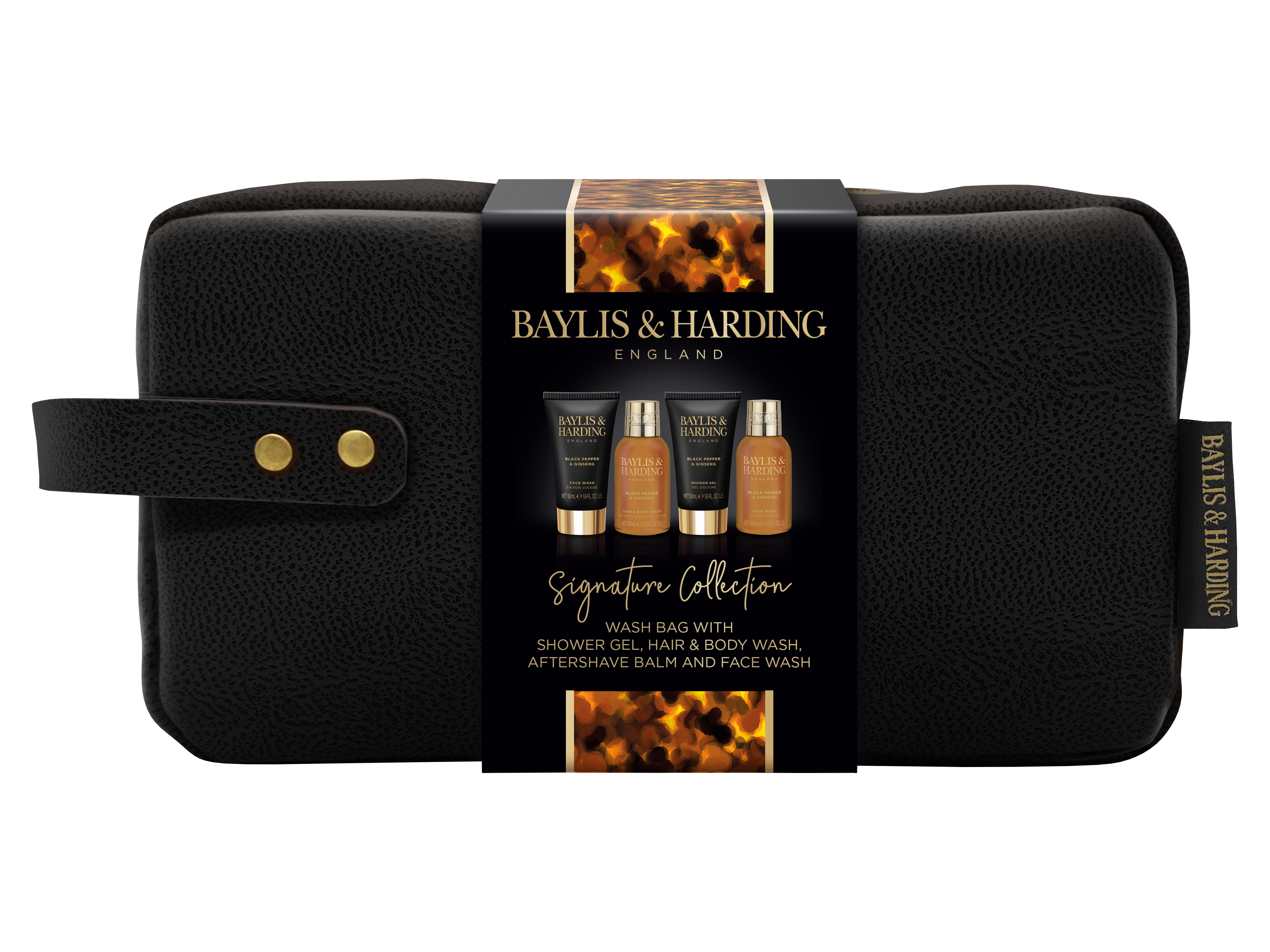 Baylis & Harding Men's Black Pepper & Ginseng Wash Bag, 1 sett