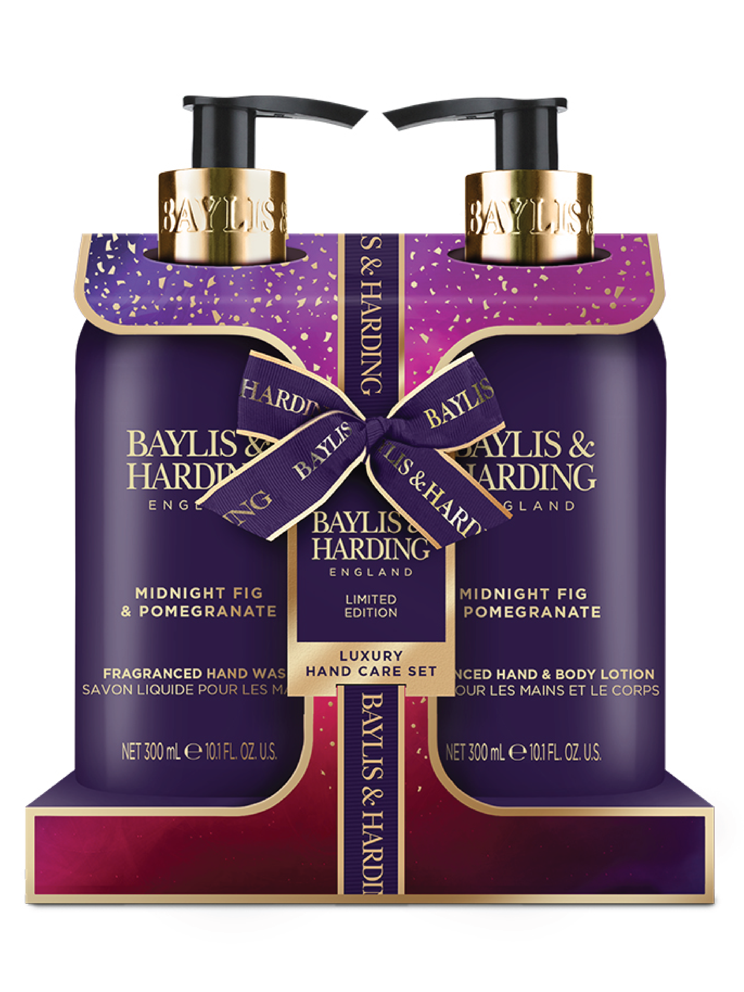 Baylis & Harding Midnight Fig & Pomegranate 2 Bottle Set, 2 x 300 ml, 1 sett