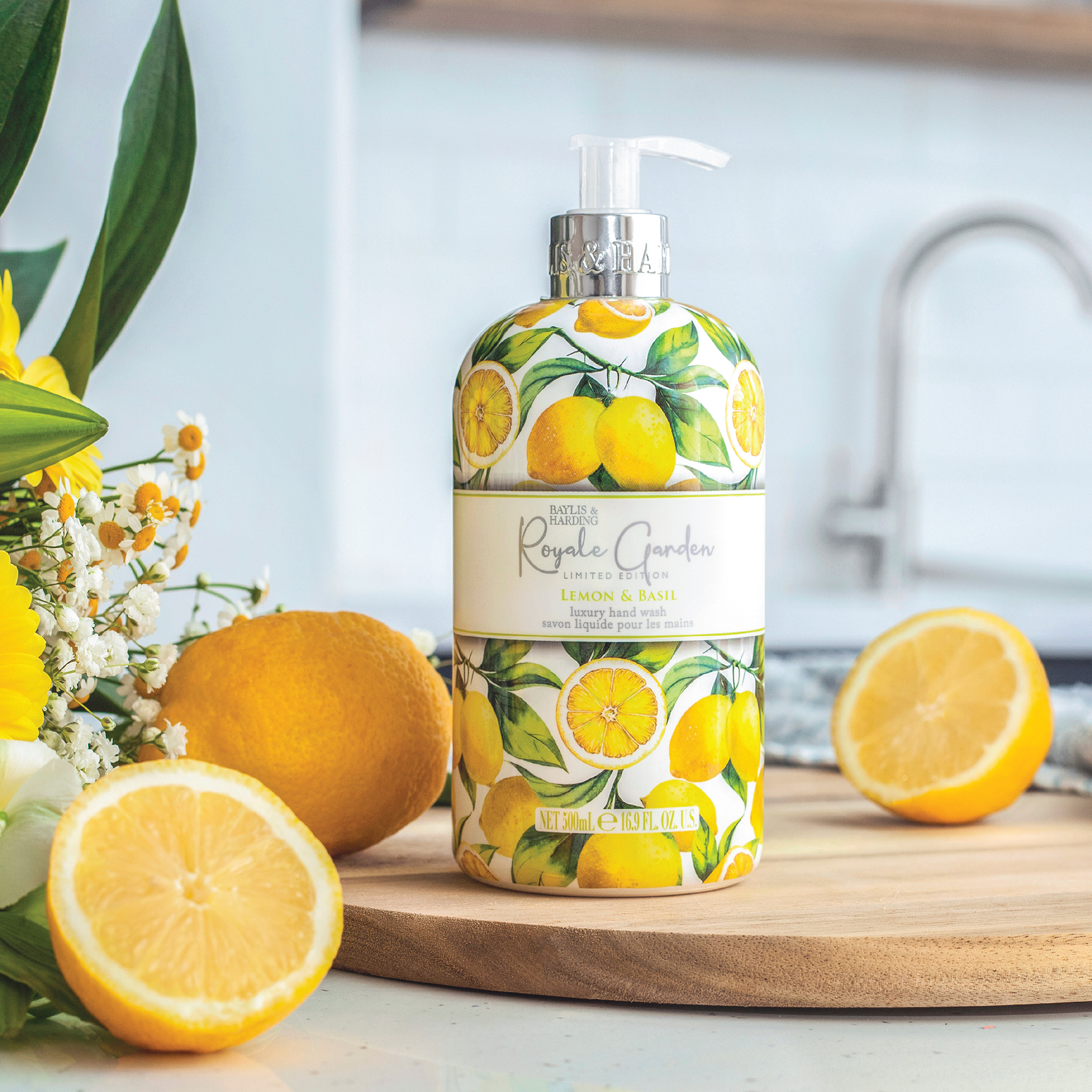 Baylis & Harding Royal Garden Lemon & Basil Hand Wash, 500 ml