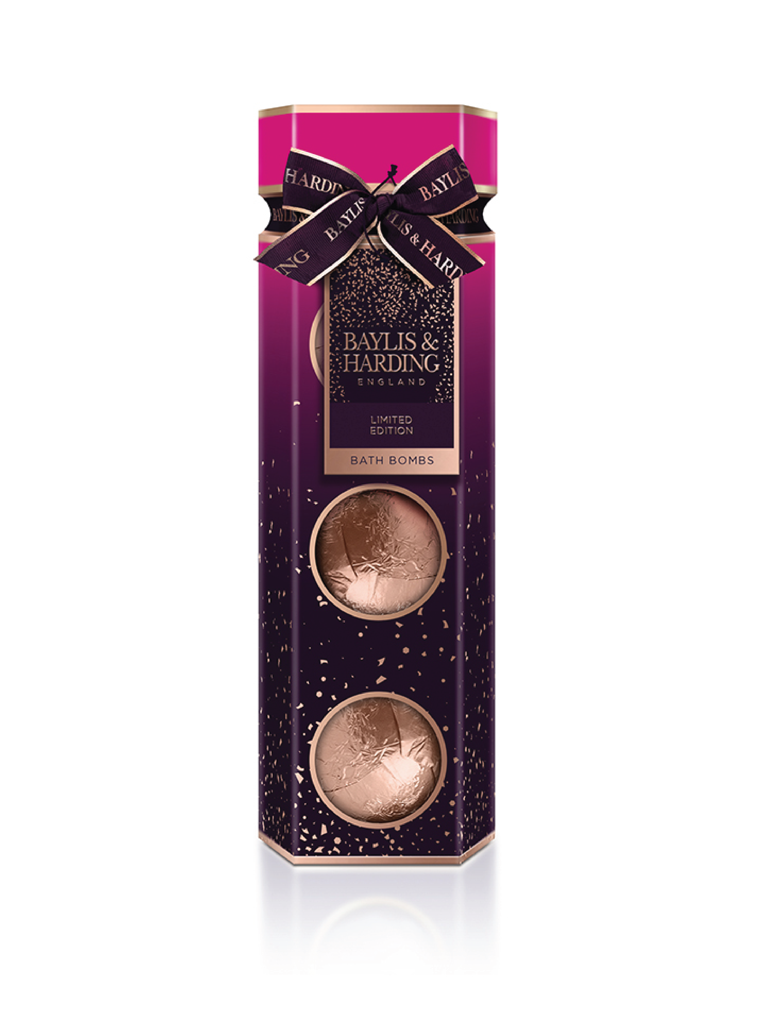Baylis & Harding Wild Fig & Pomegranate 3 Bath Fizzer Cracker Set, Gavesett, 1 stk.