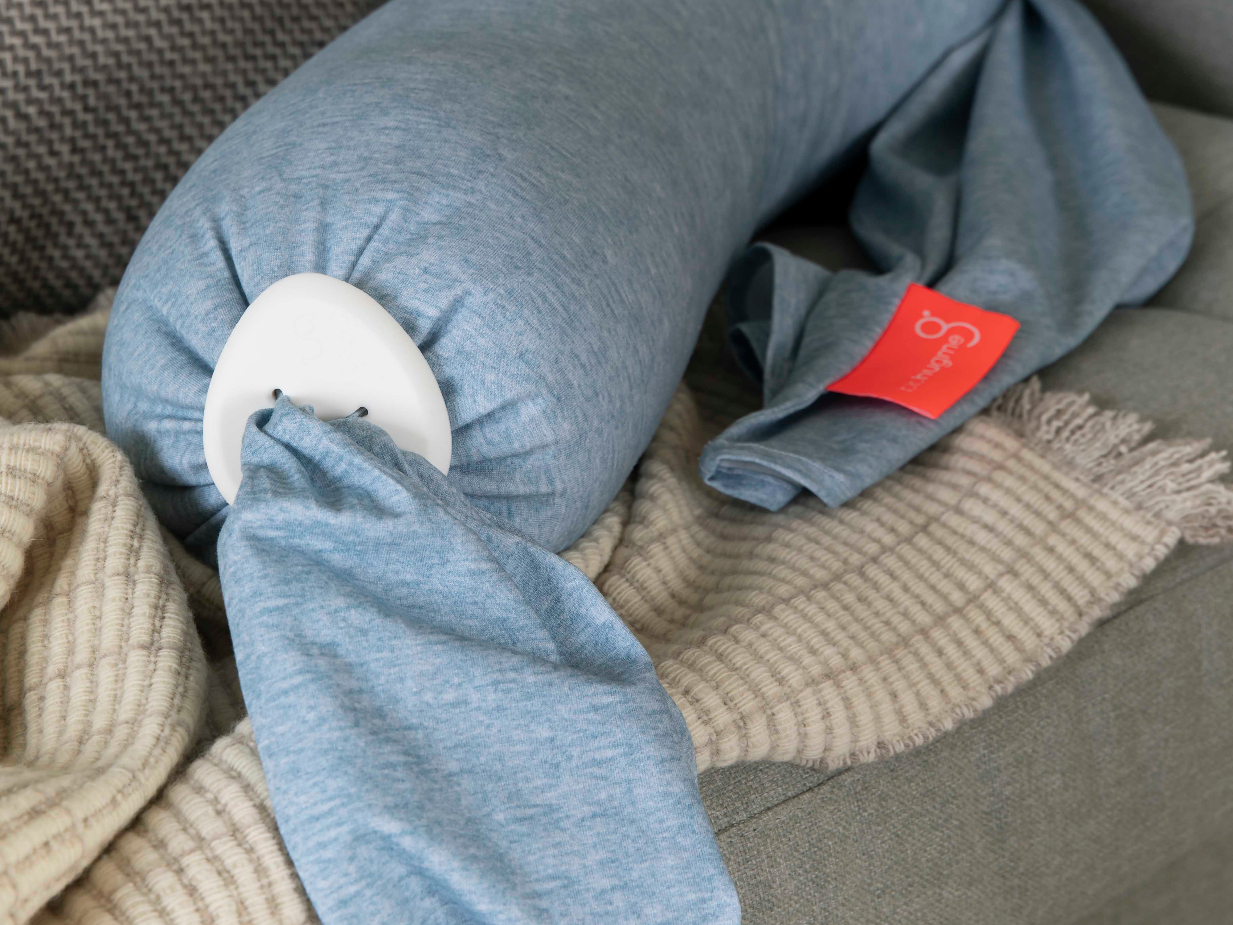 bbhugme Nursing Pillow Cover, Blue Melange, 1 stk.