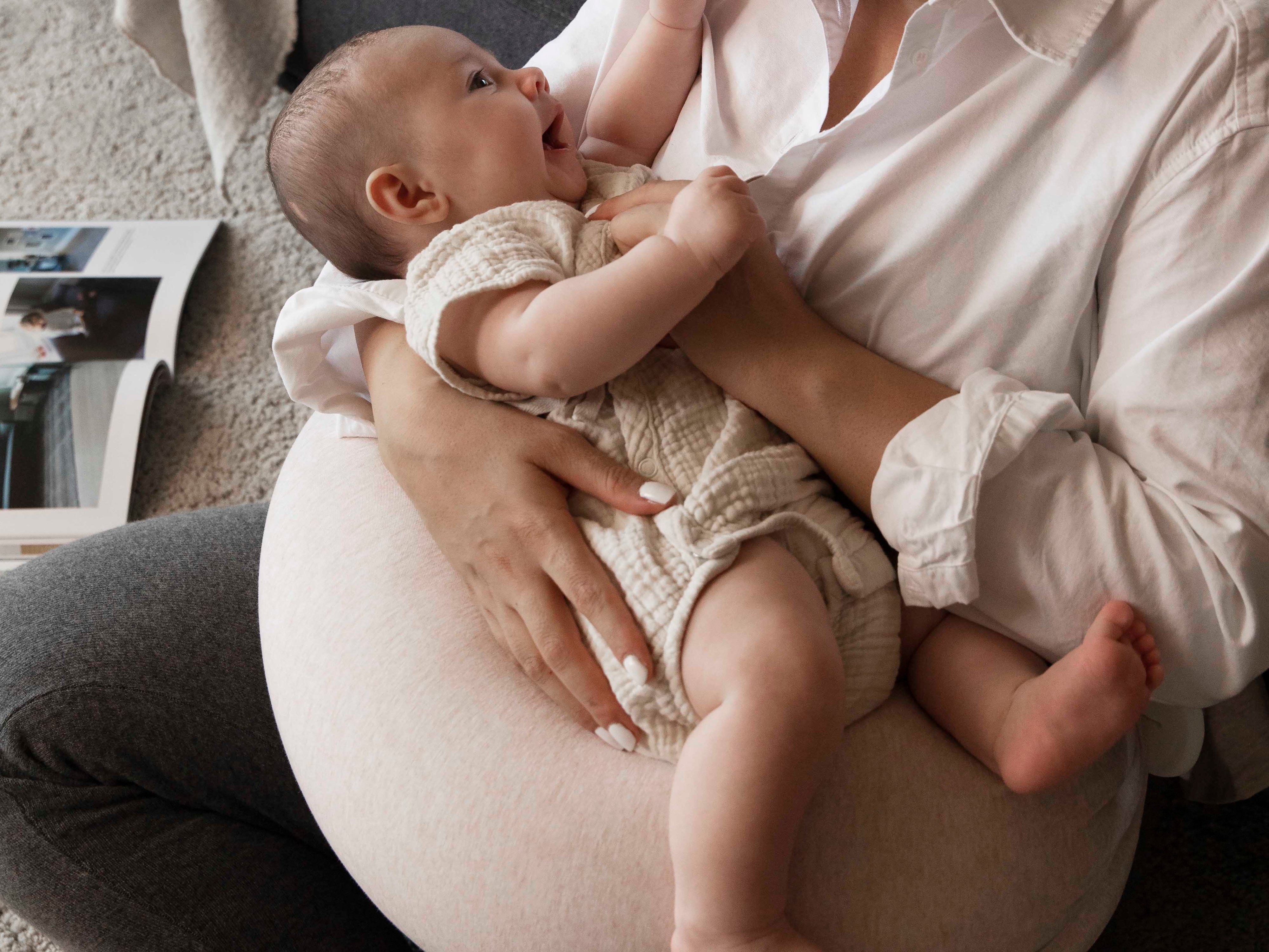 bbhugme Nursing Pillow Cover, Pink Melange, 1 stk.