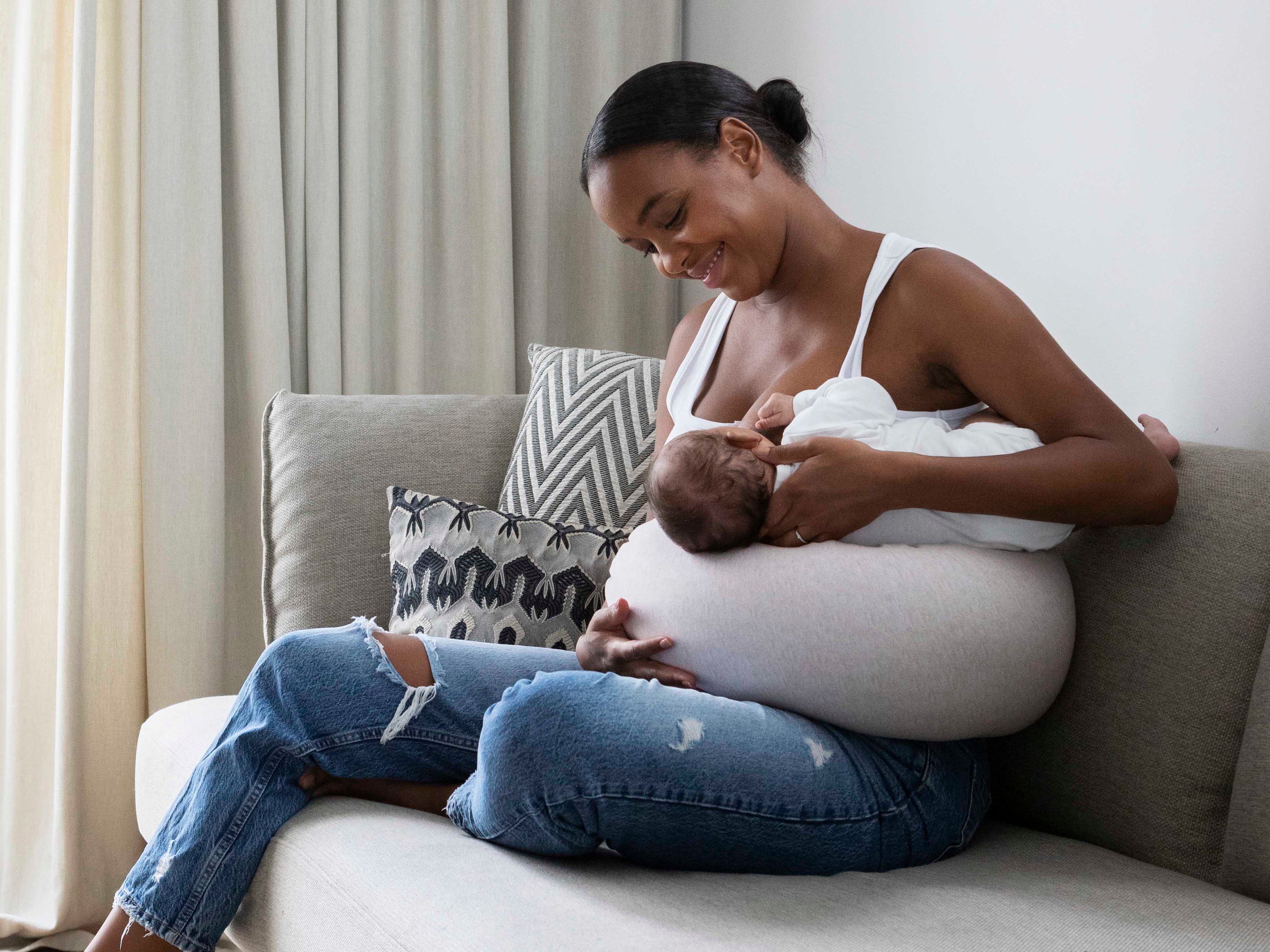 bbhugme Nursing Pillow Cover, Pink Melange, 1 stk.