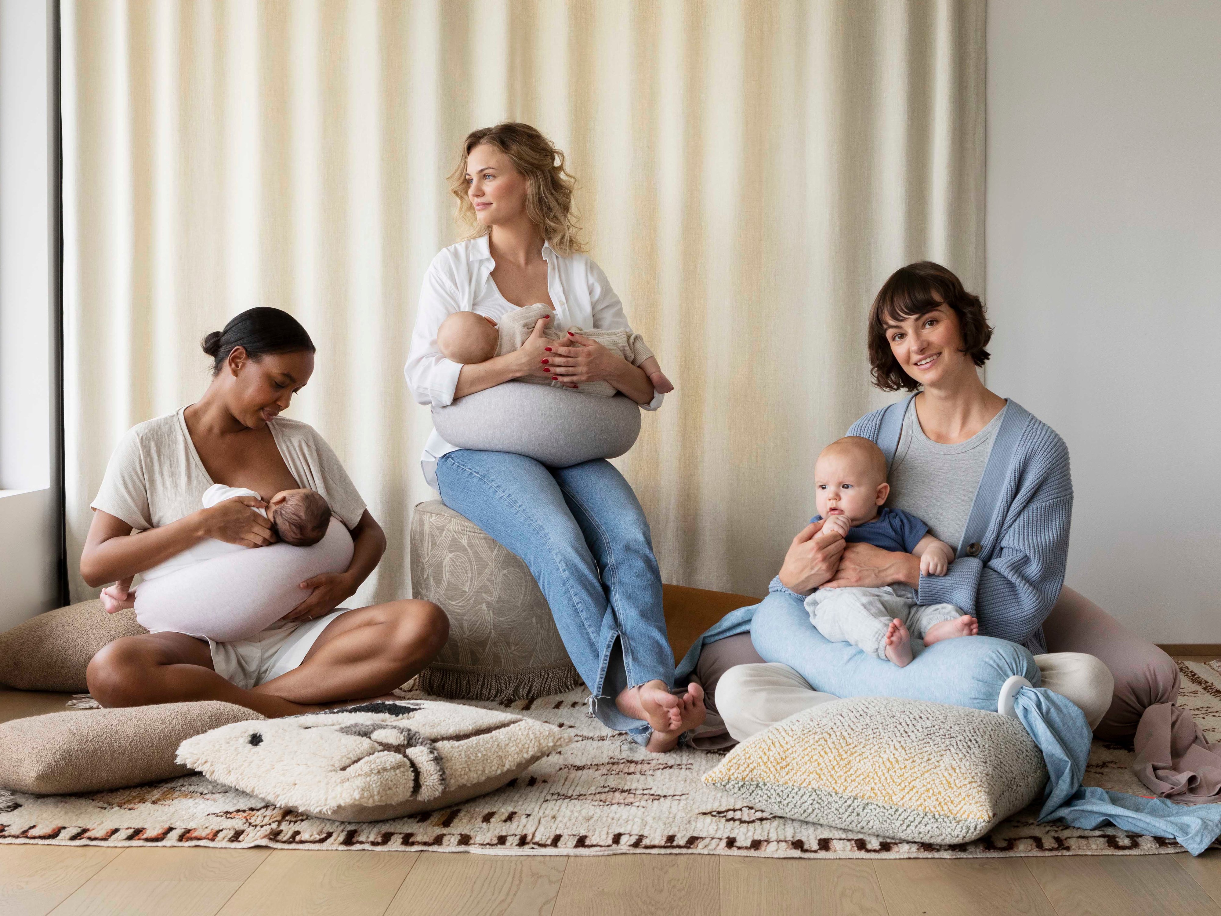 bbhugme Nursing Pillow Cover, Pink Melange, 1 stk.