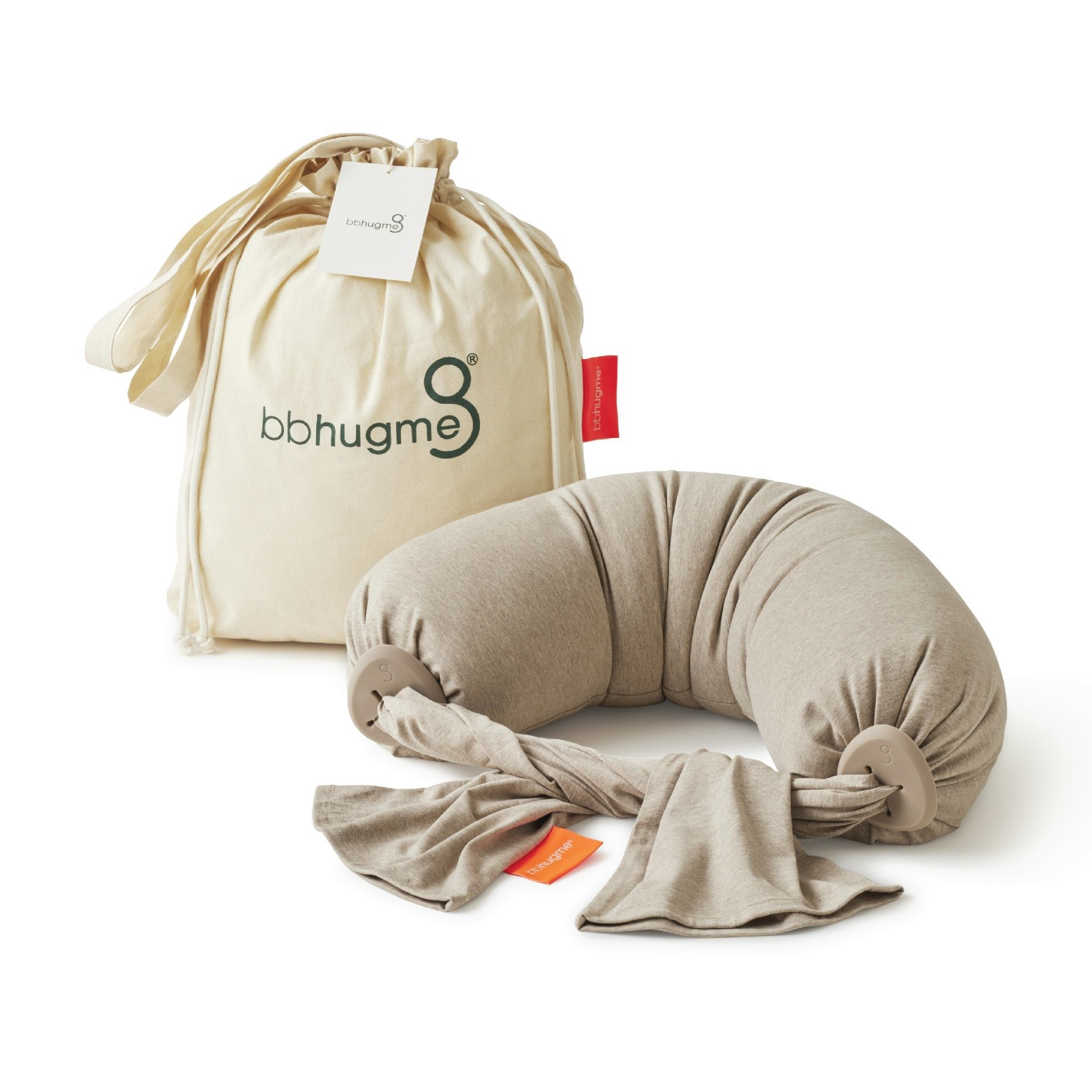 bbhugme Nursing Pillow, Seashell Beige, 1 stk.