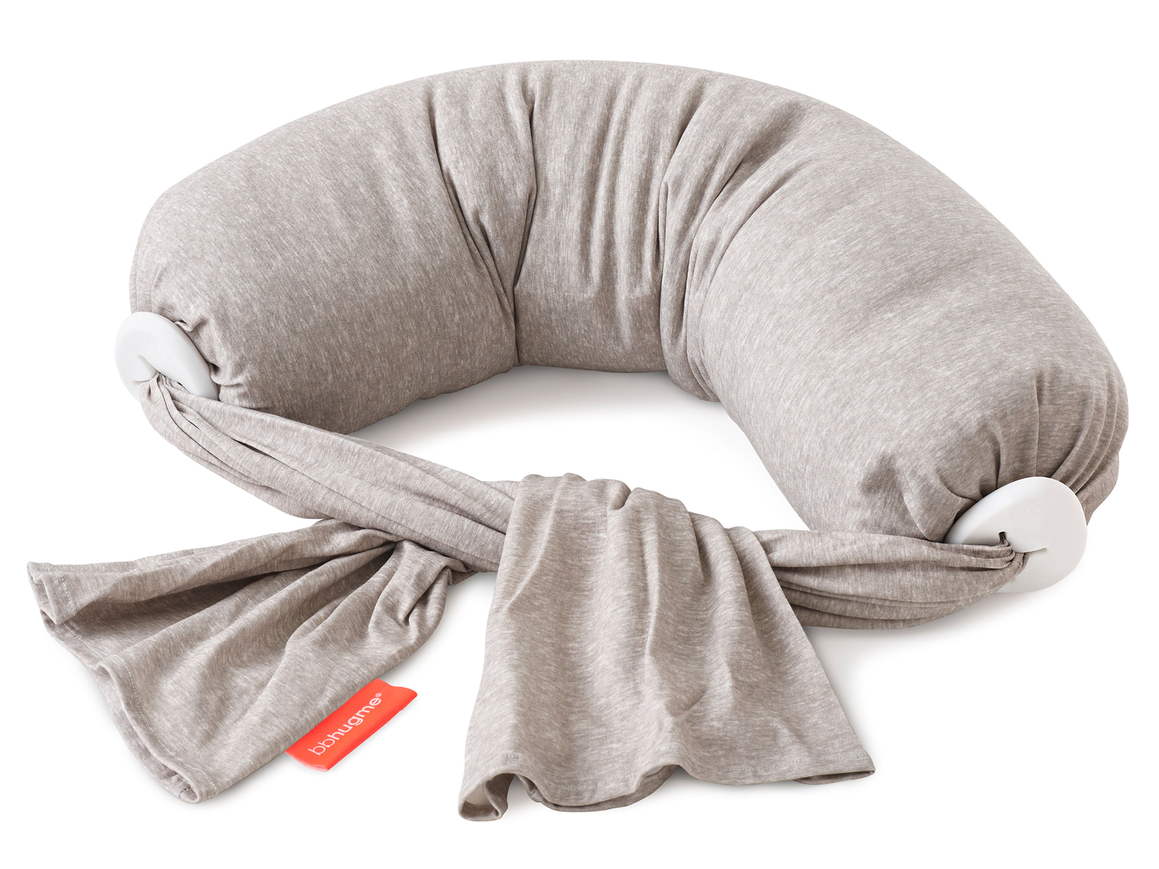 bbhugme Nursing Pillow, Grey Melange, 1 stk.