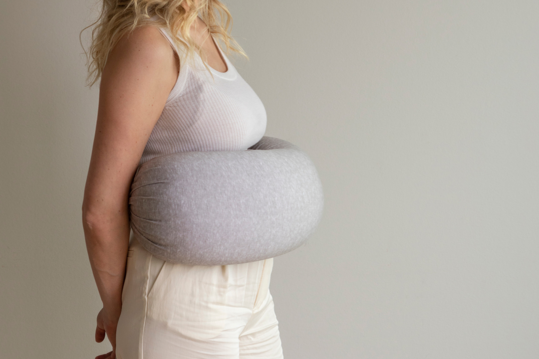 bbhugme Nursing Pillow, Grey Melange, 1 stk.