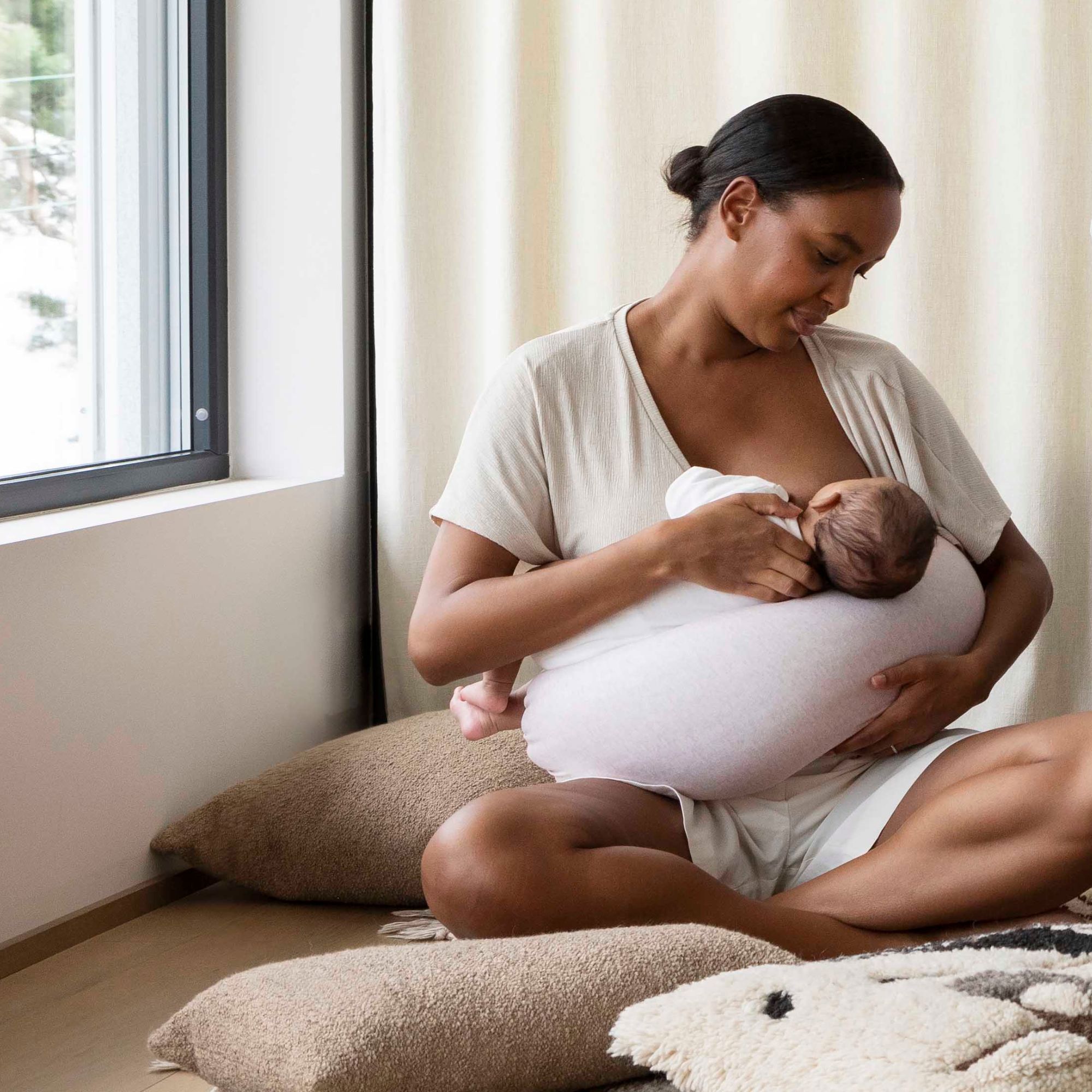 bbhugme Nursing Pillow, Pink Melange, 1 stk.