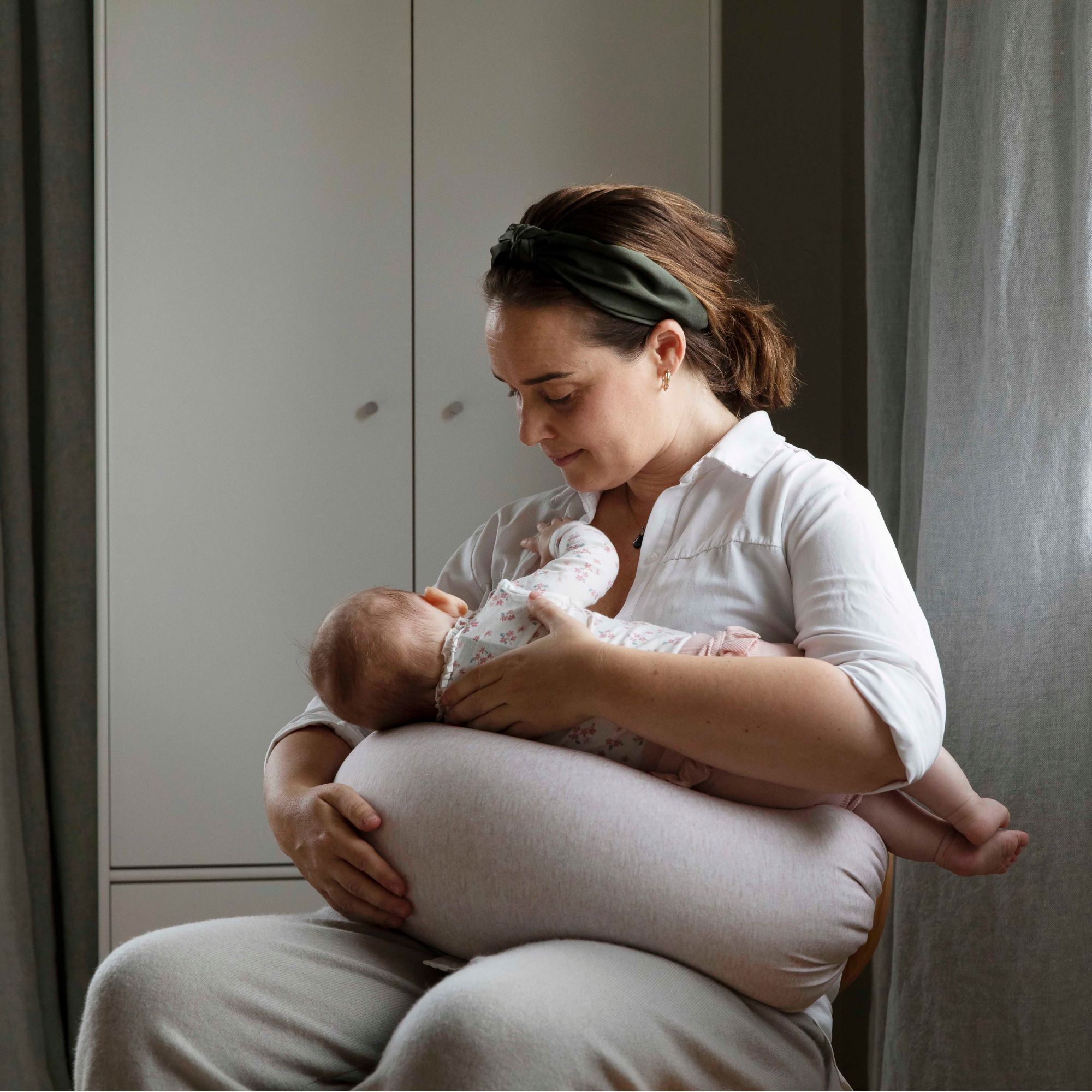 bbhugme Nursing Pillow, Pink Melange, 1 stk.