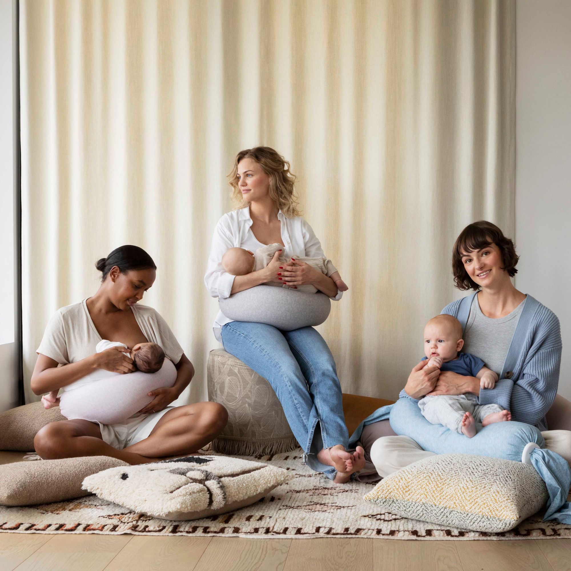 bbhugme Nursing Pillow, Pink Melange, 1 stk.