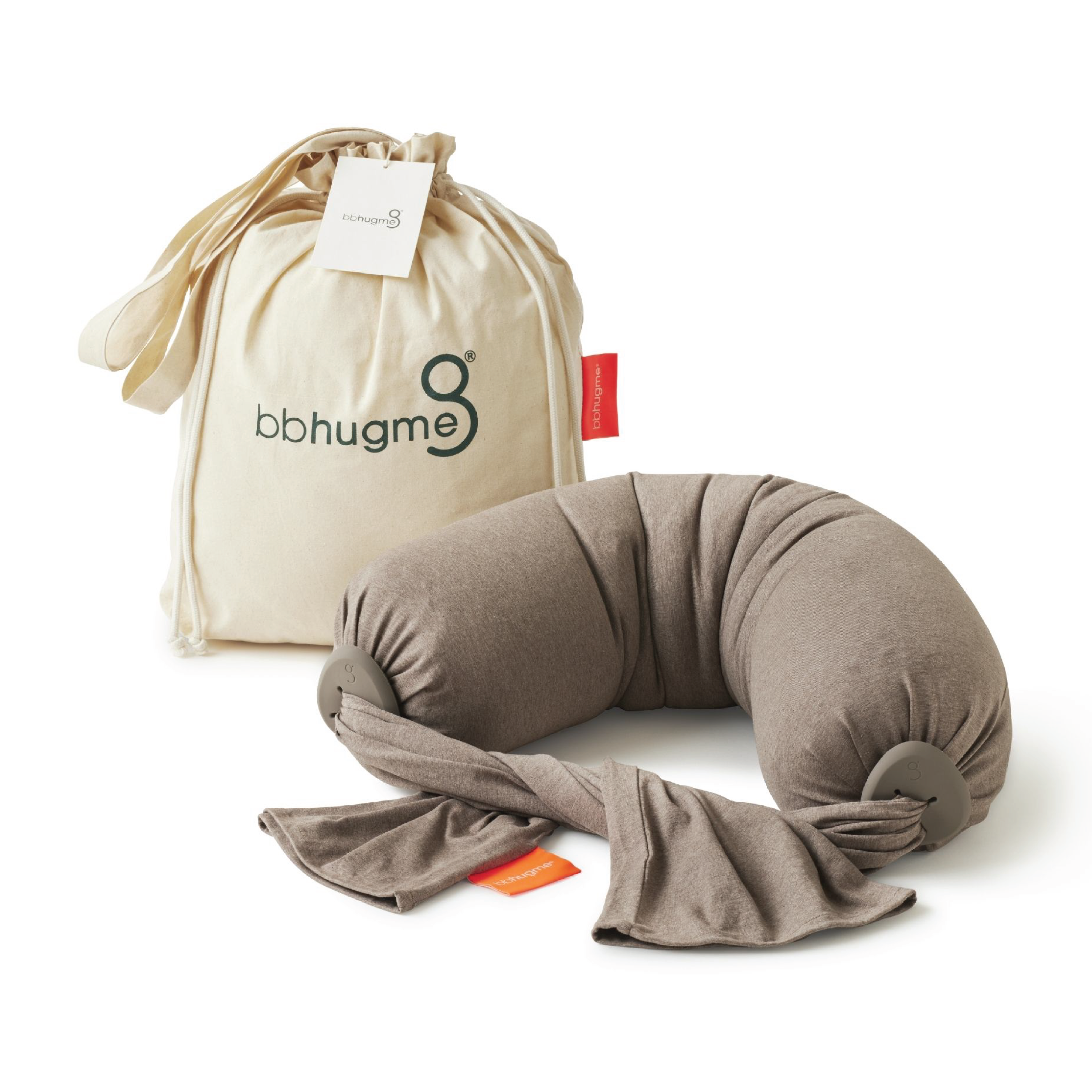 bbhugme Nursing Pillow, Hazel Brown, 1 stk.