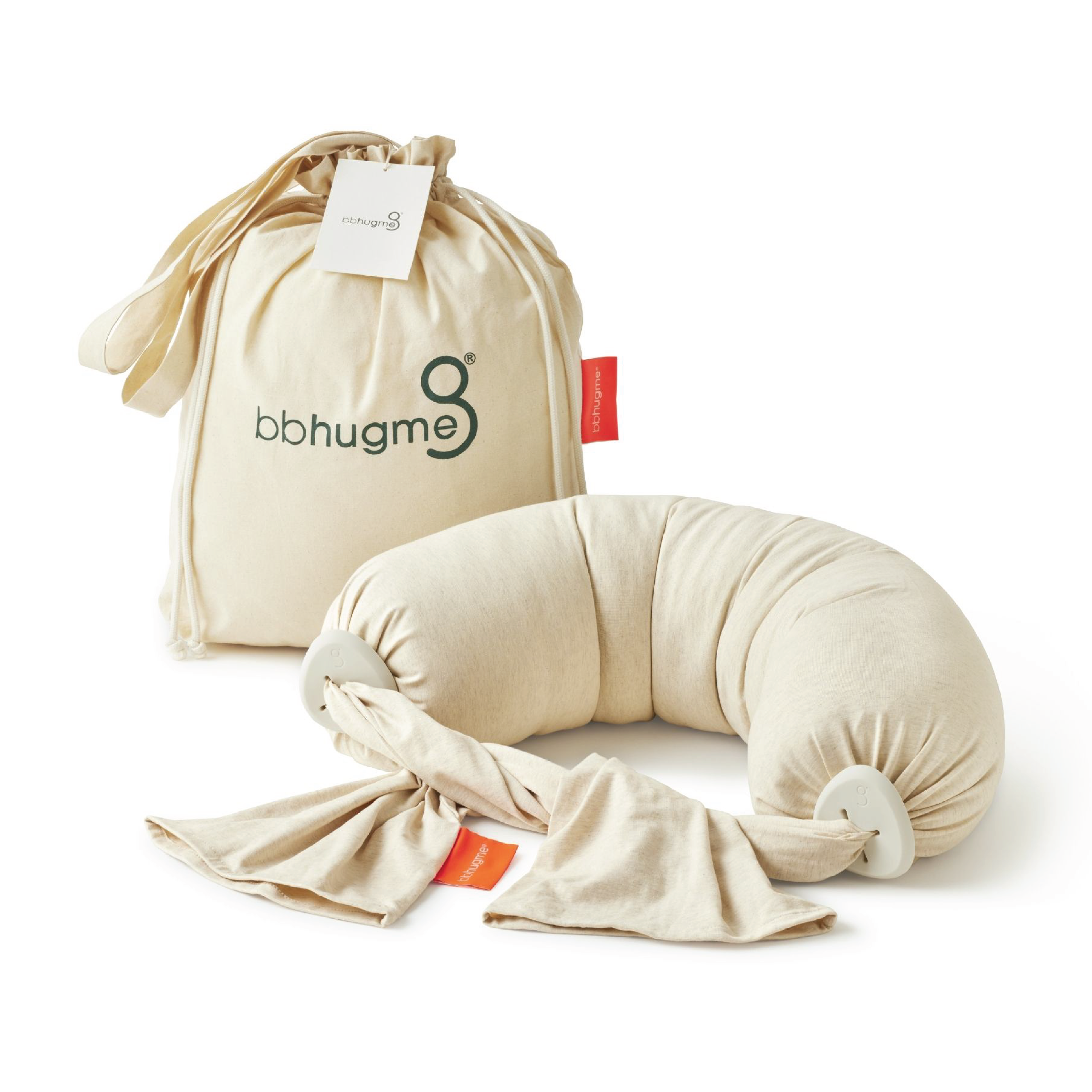 bbhugme Nursing Pillow, Soft White, 1 stk.