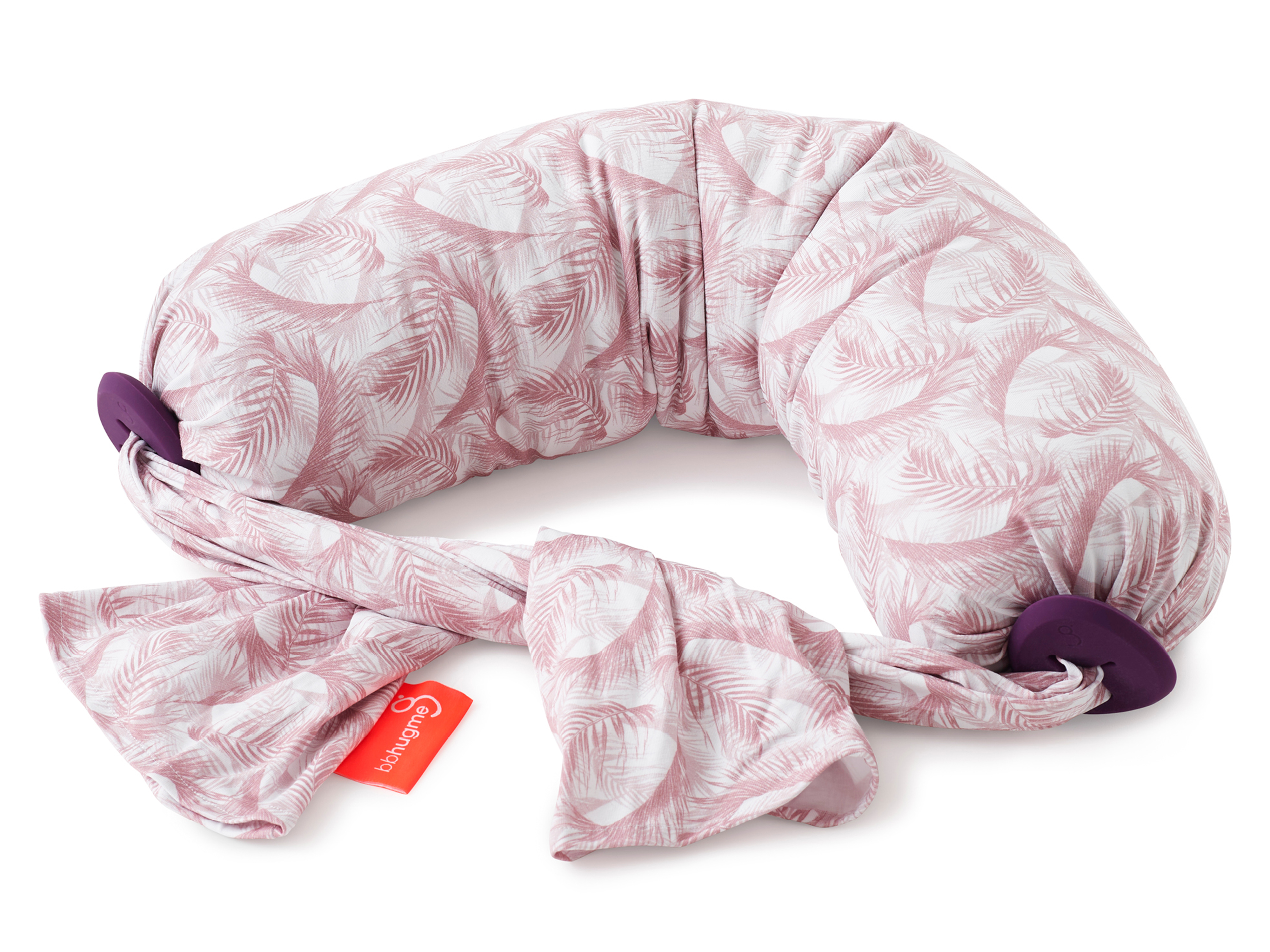 bbhugme Nursing Pillow, Feather Pink/Plum, 1 stk.