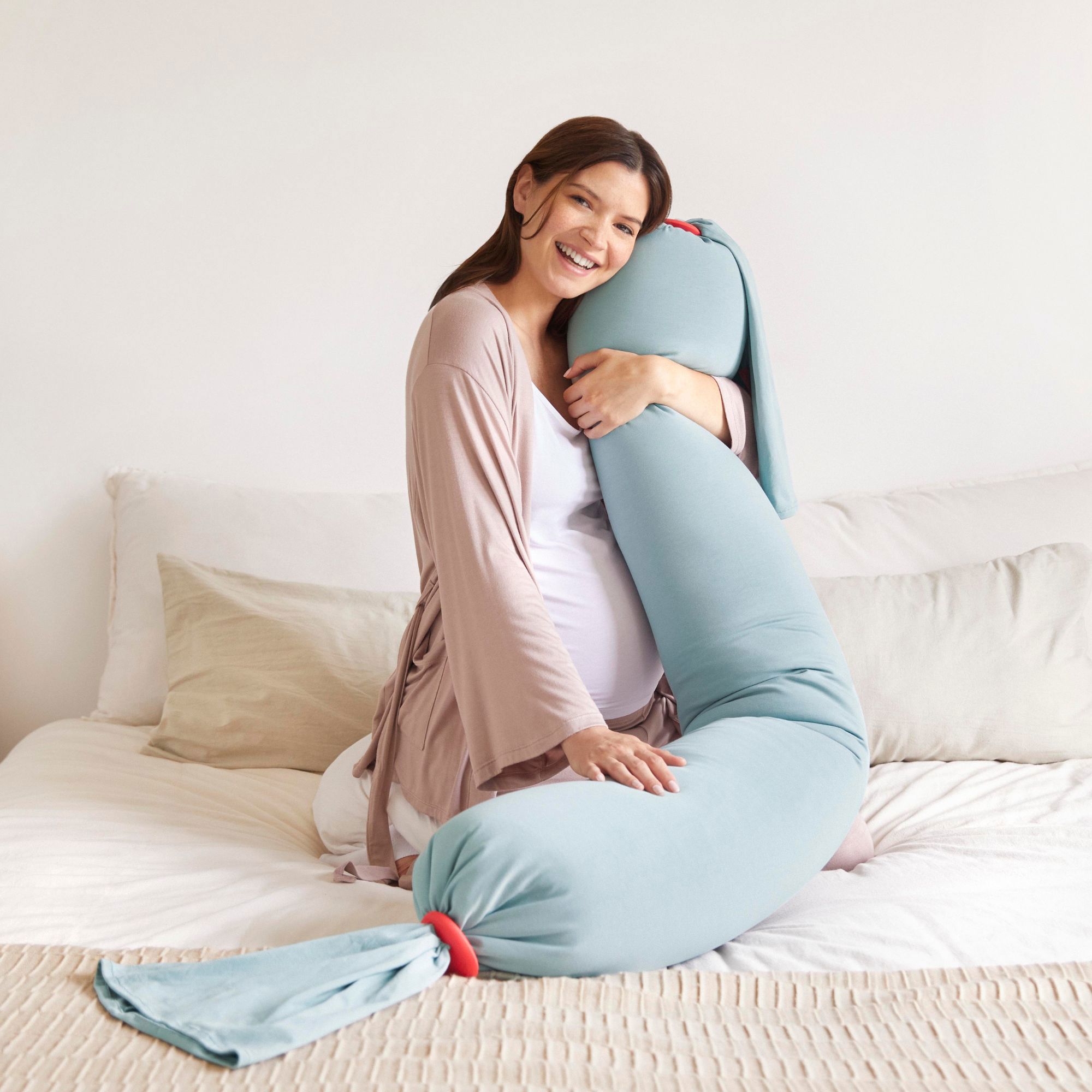 bbhugme Pregnancy Pillow, Eucalyptus/Coral, 1 stk.