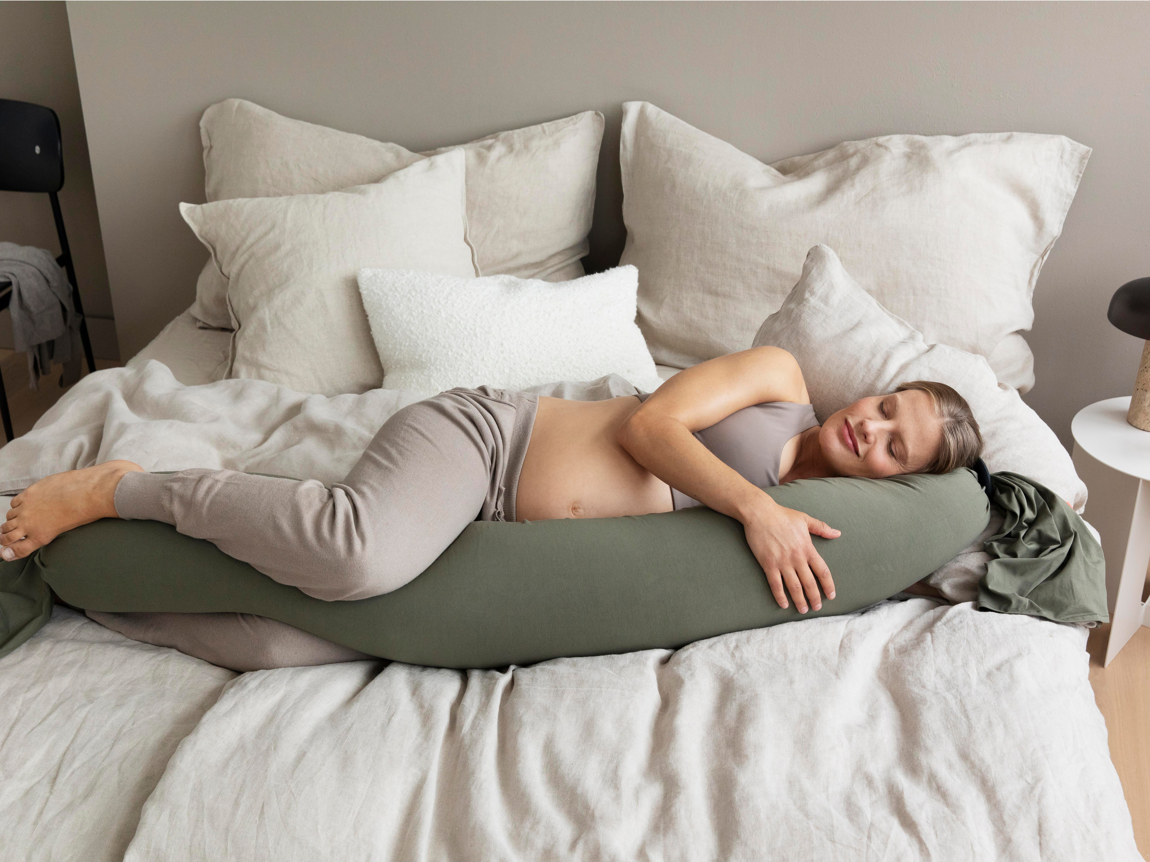 bbhugme Pregnancy Pillow Cover, Dusty Olive, 1 stk.
