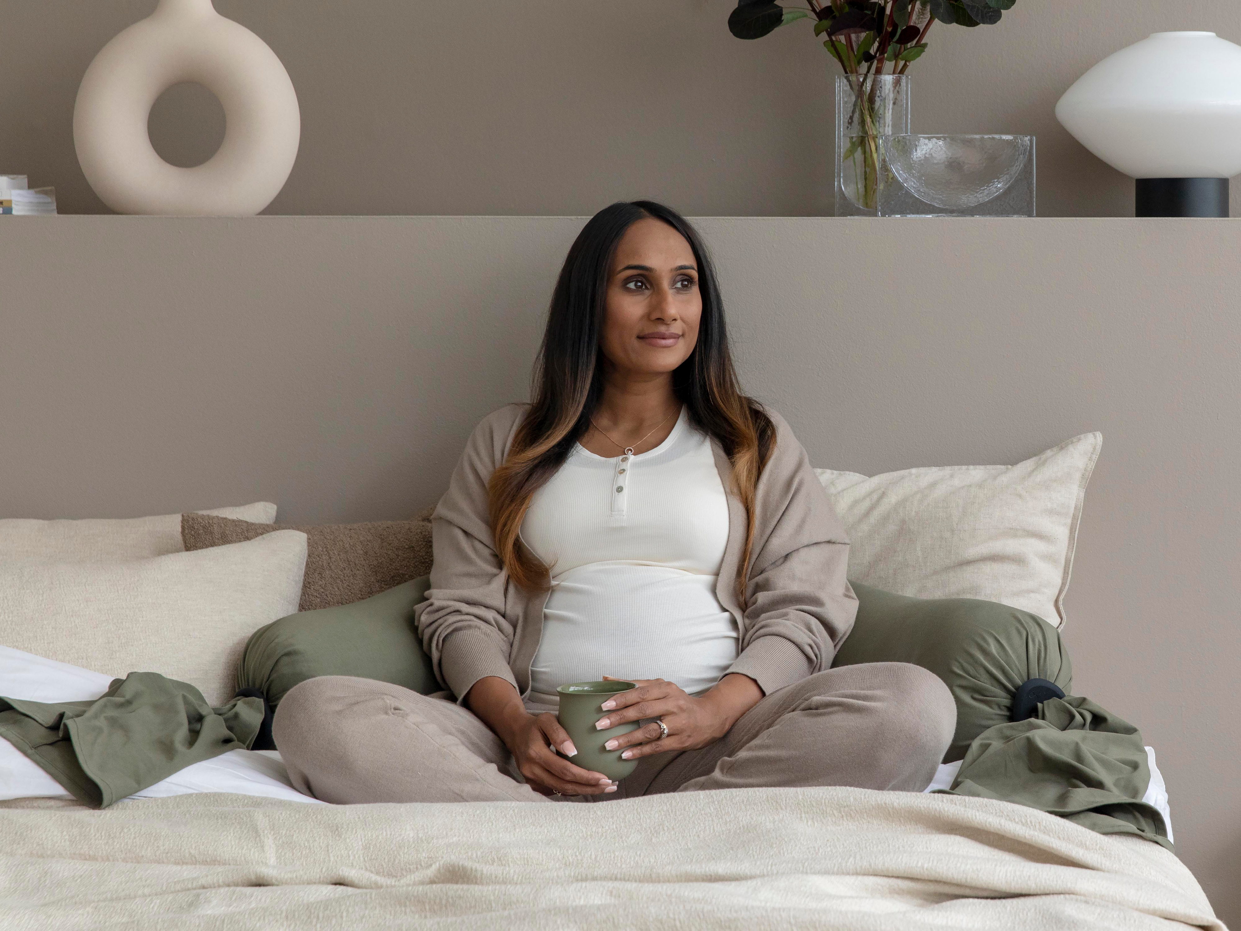 bbhugme Pregnancy Pillow Cover, Dusty Olive, 1 stk.